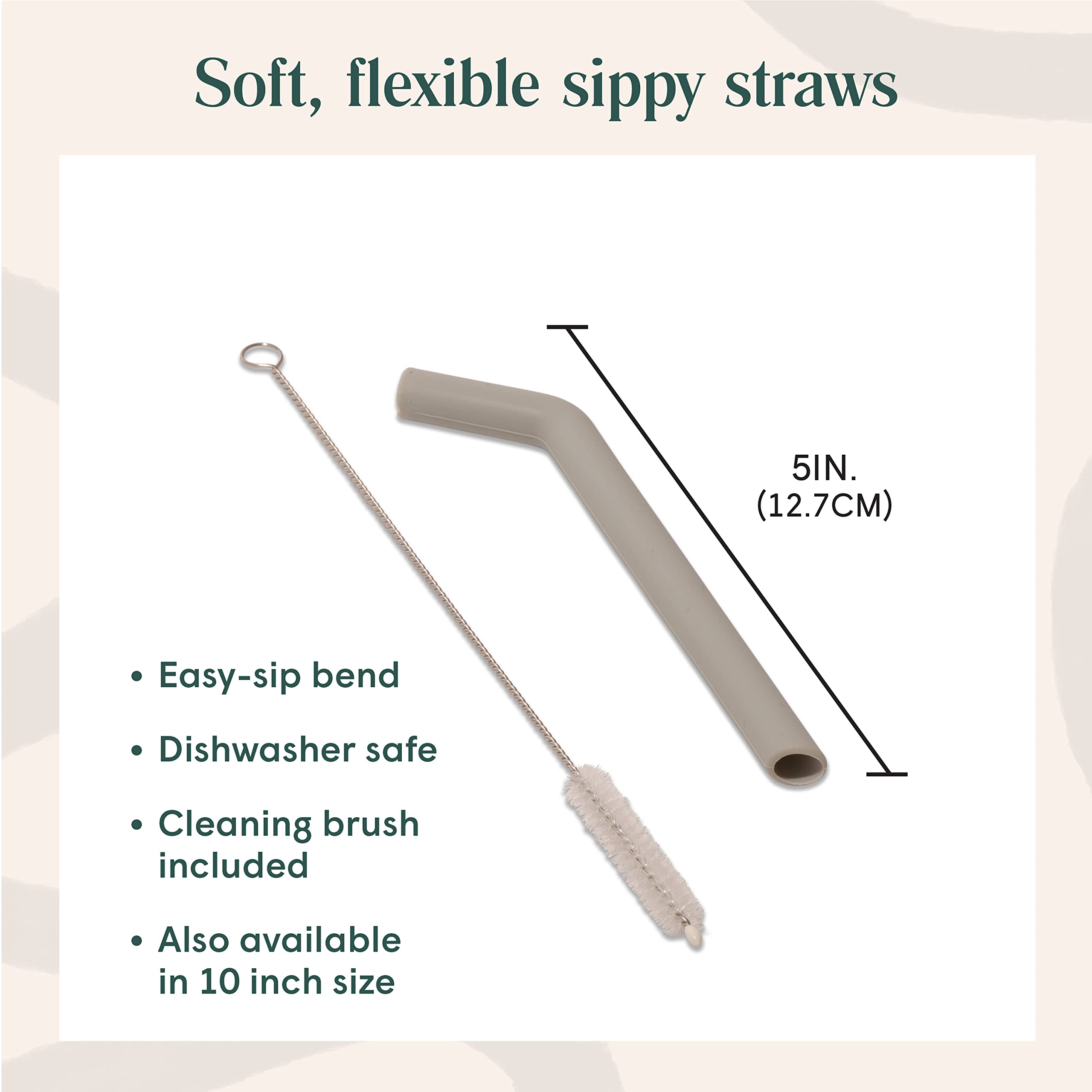 Silicone Straws - 6 Pack - Natemia