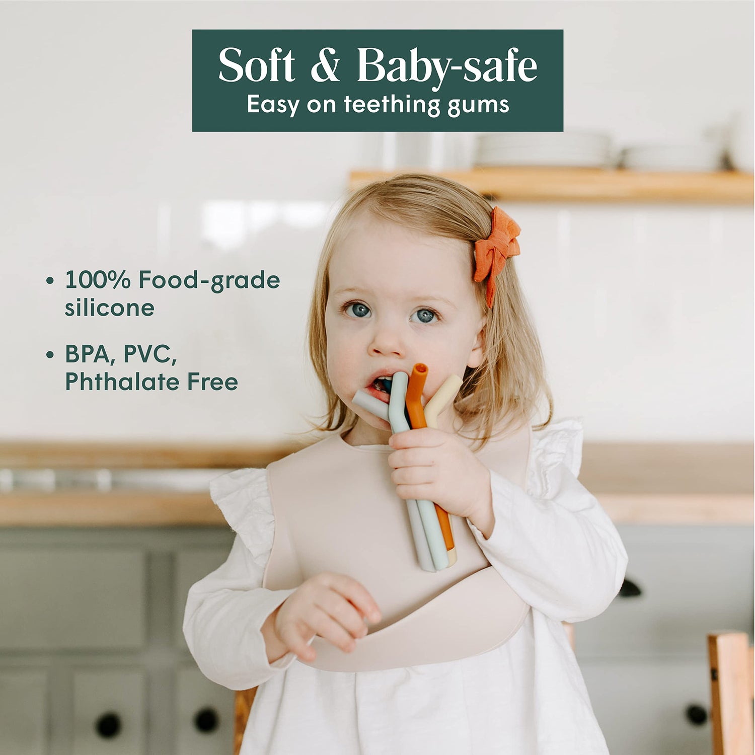 Silicone Straws - 6 Pack - Natemia