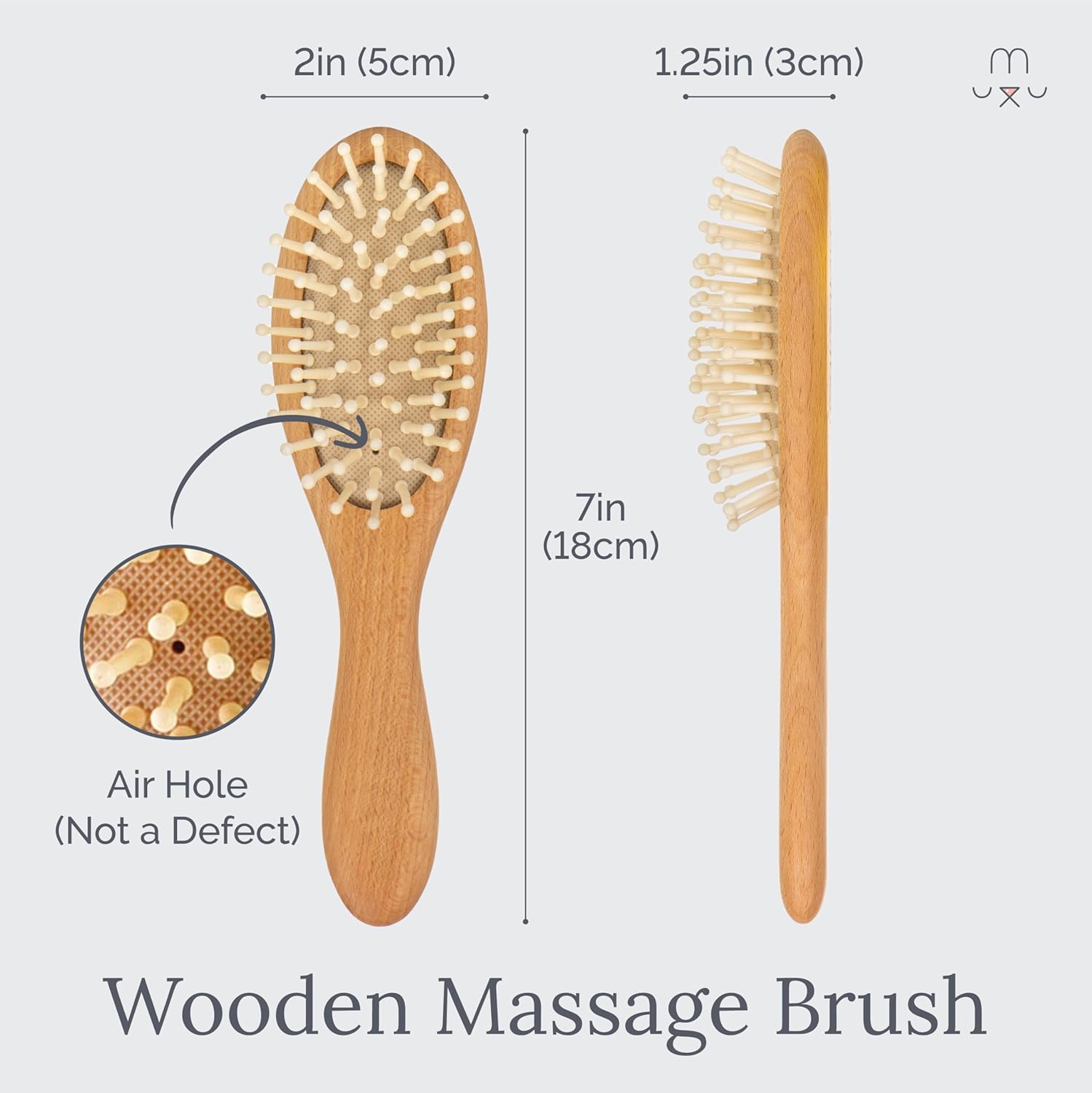 Wooden Natural Hair Bristles Hair Brush Set - Natemia
