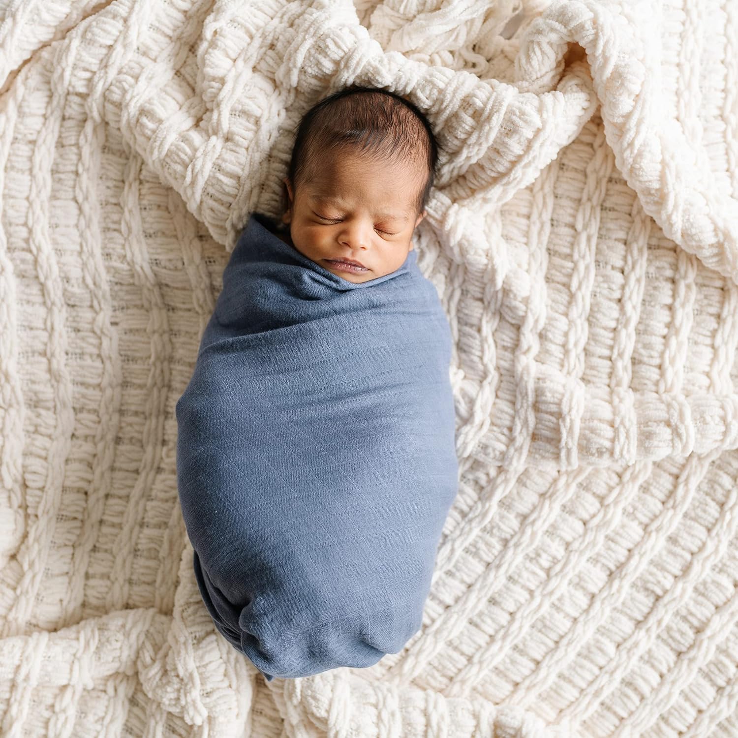 Muslin Swaddle Blanket - Misty Rose - Natemia