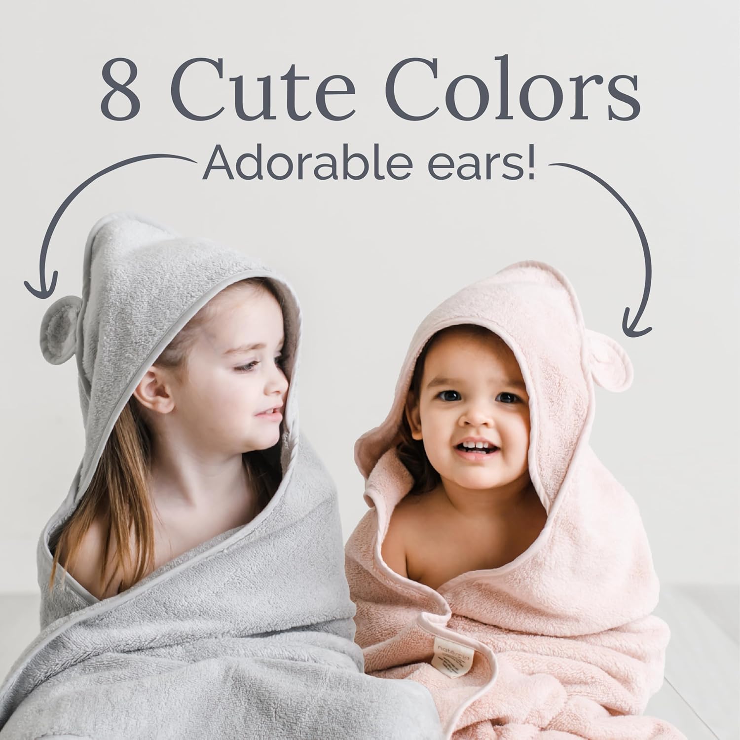 Organic Cotton Hooded Towel - White - Natemia