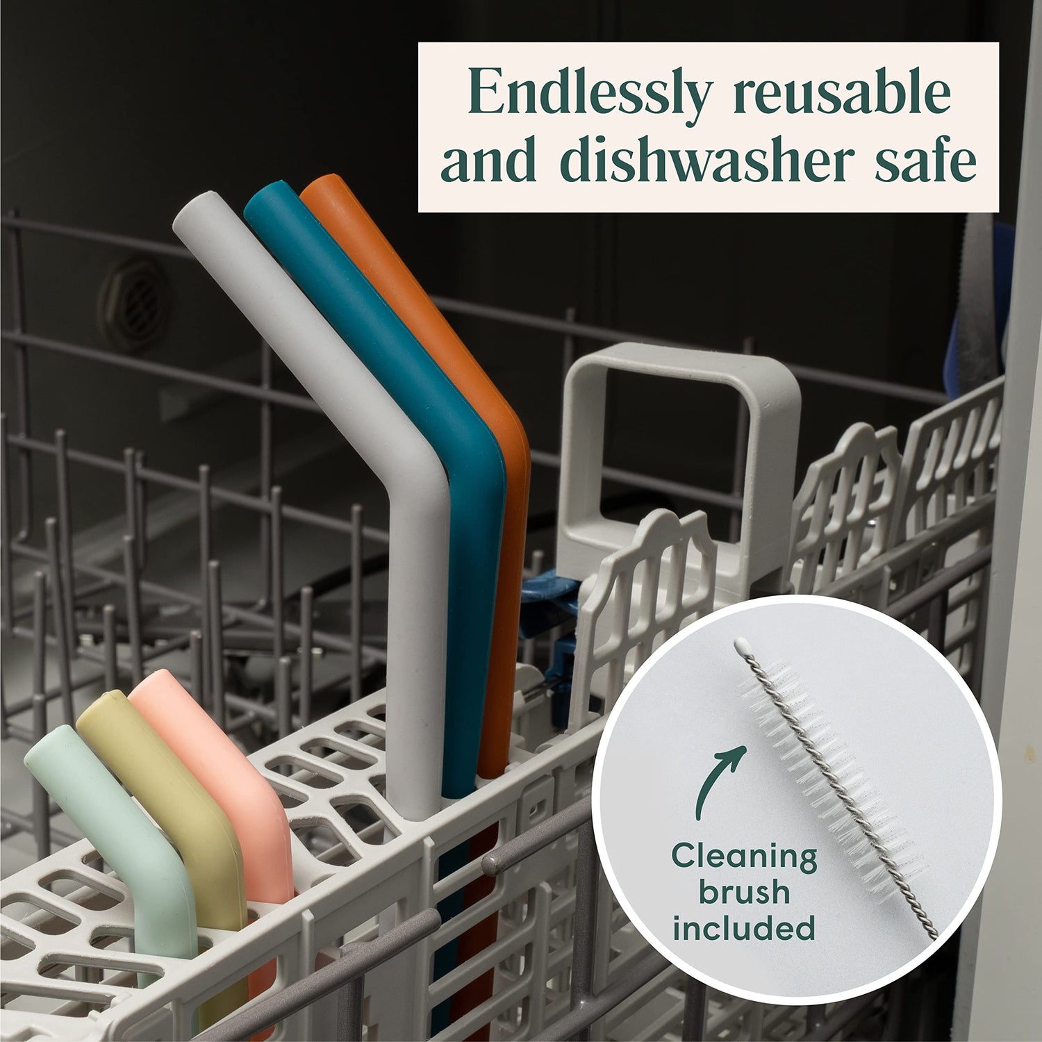 Silicone Straws - 6 Pack - Natemia