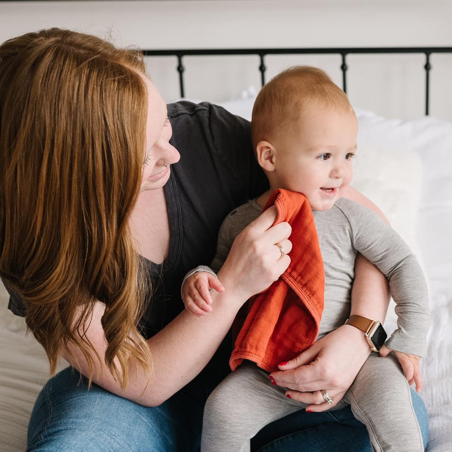 Ultra Soft Muslin Bamboo Washcloths- 5 Pack - Natemia