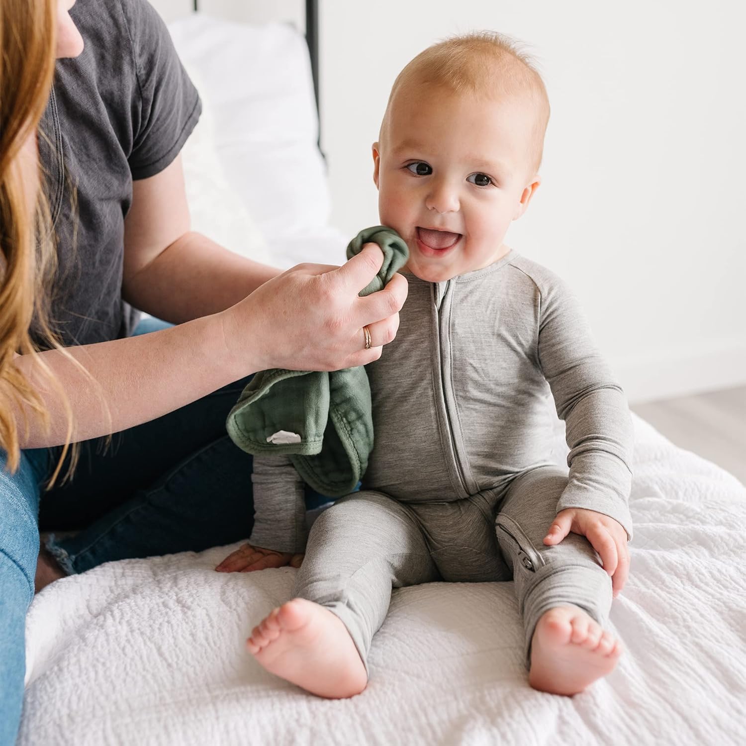 Ultra Soft Muslin Bamboo Washcloths- 5 Pack - Natemia