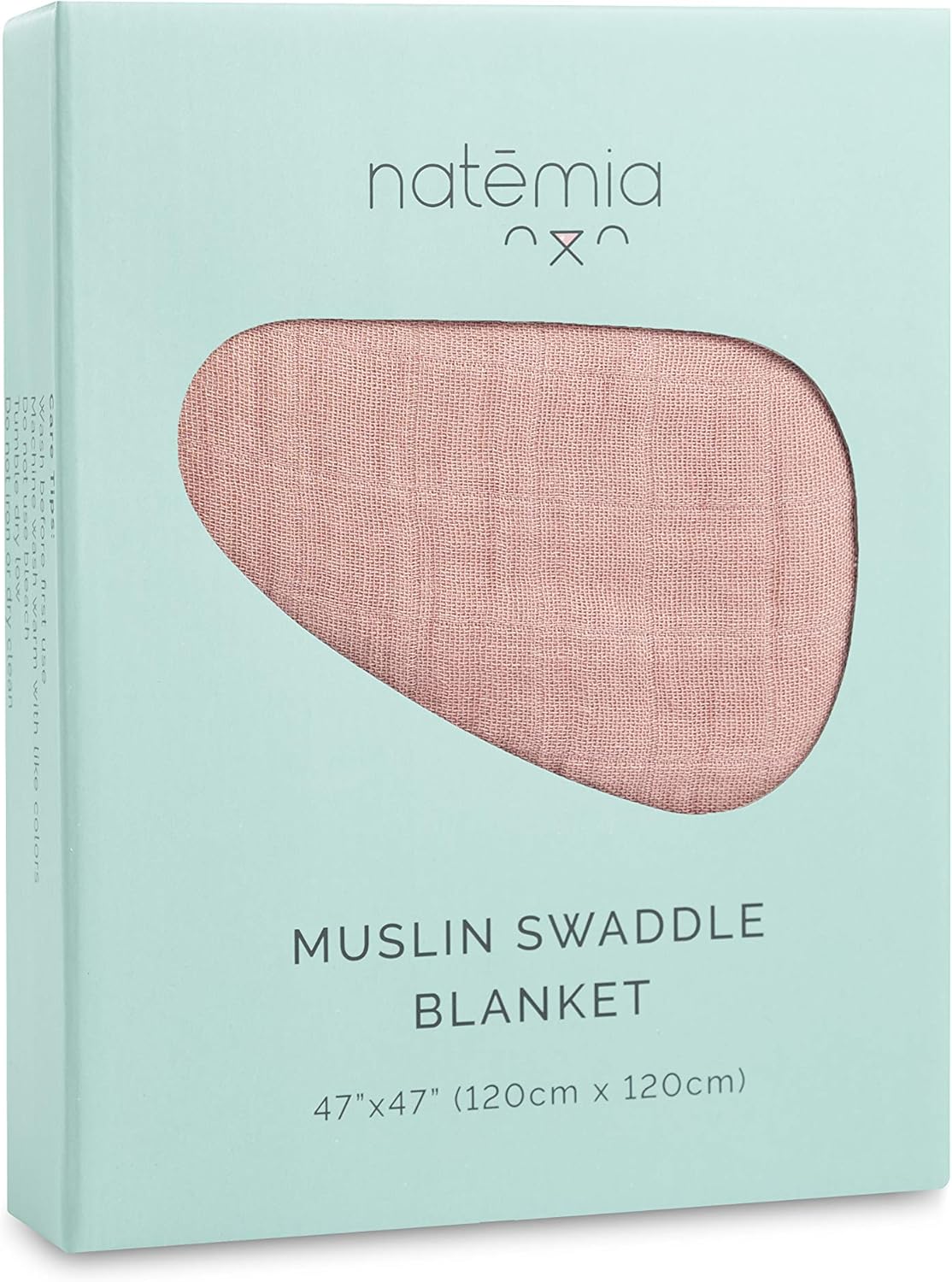 Muslin Swaddle Blanket - Misty Rose - Natemia