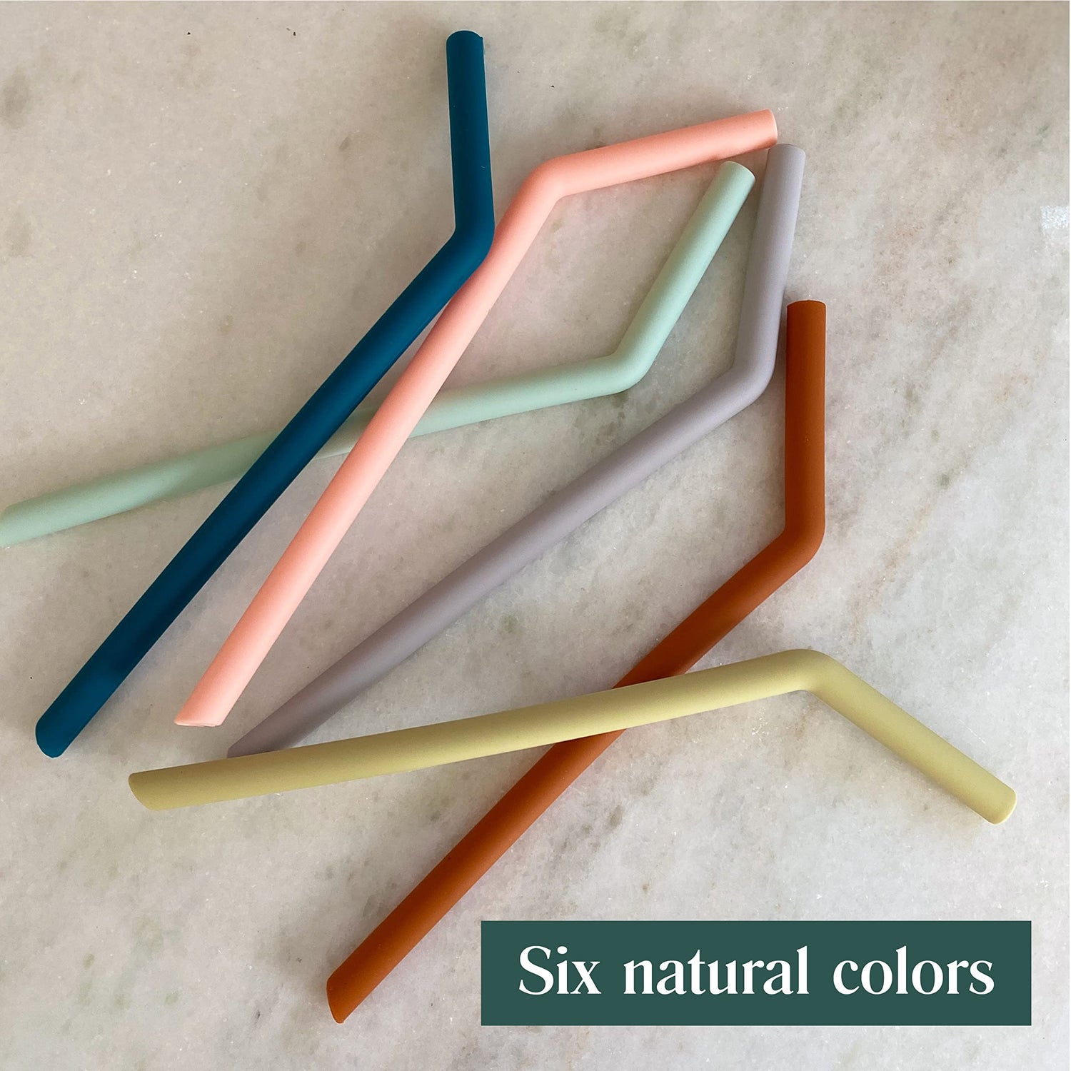 Silicone Straws - 6 Pack - Natemia