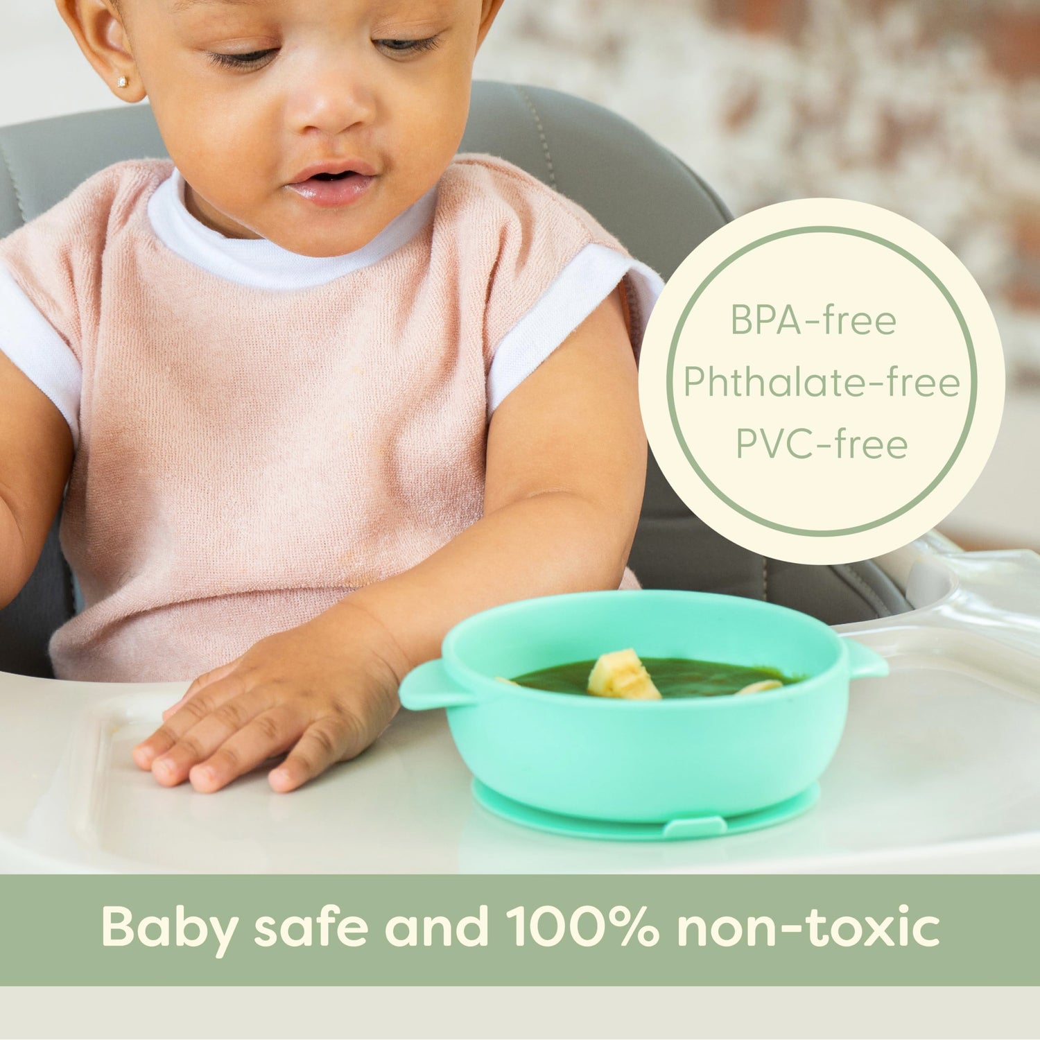 Bowl and Spoon Set - Grey, Blue, Green - Natemia