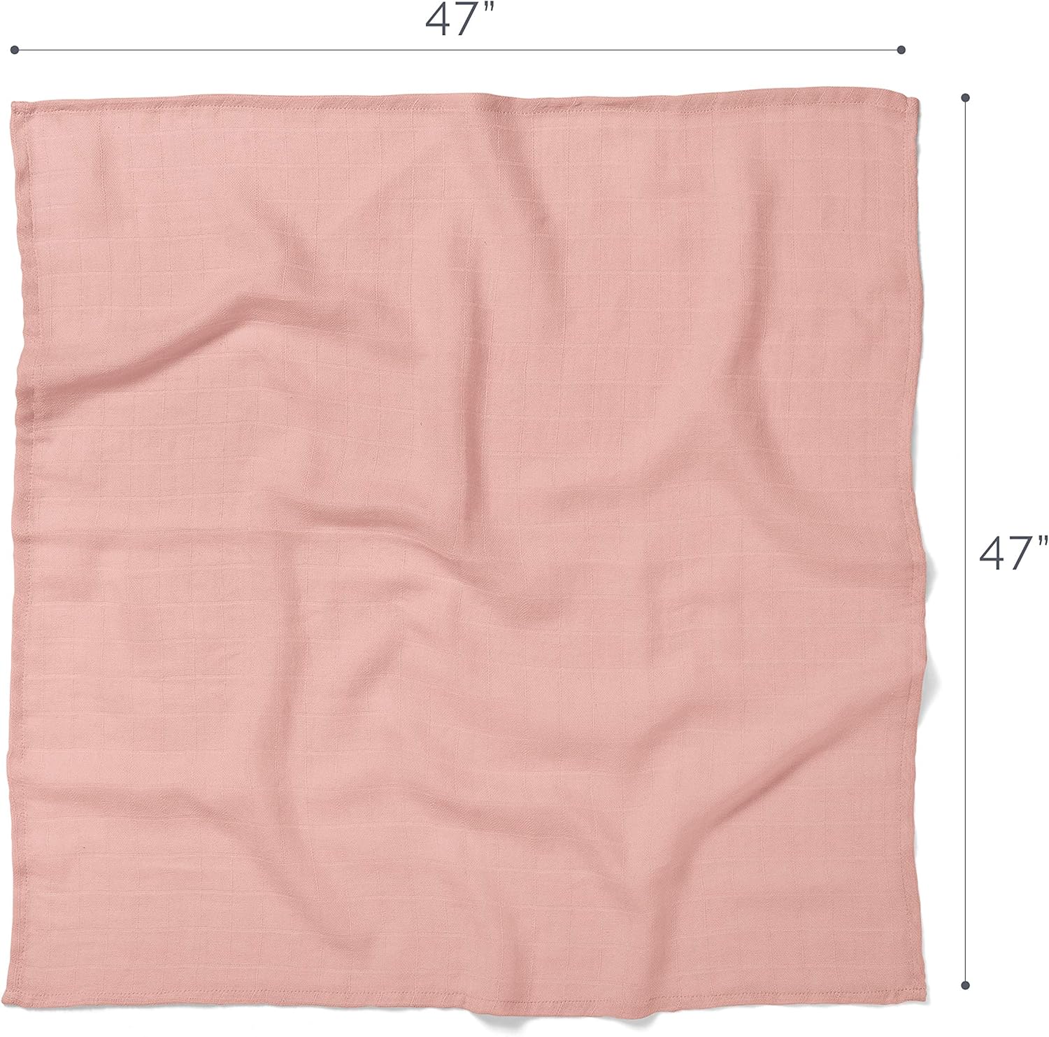 Muslin Swaddle Blanket - Misty Rose - Natemia