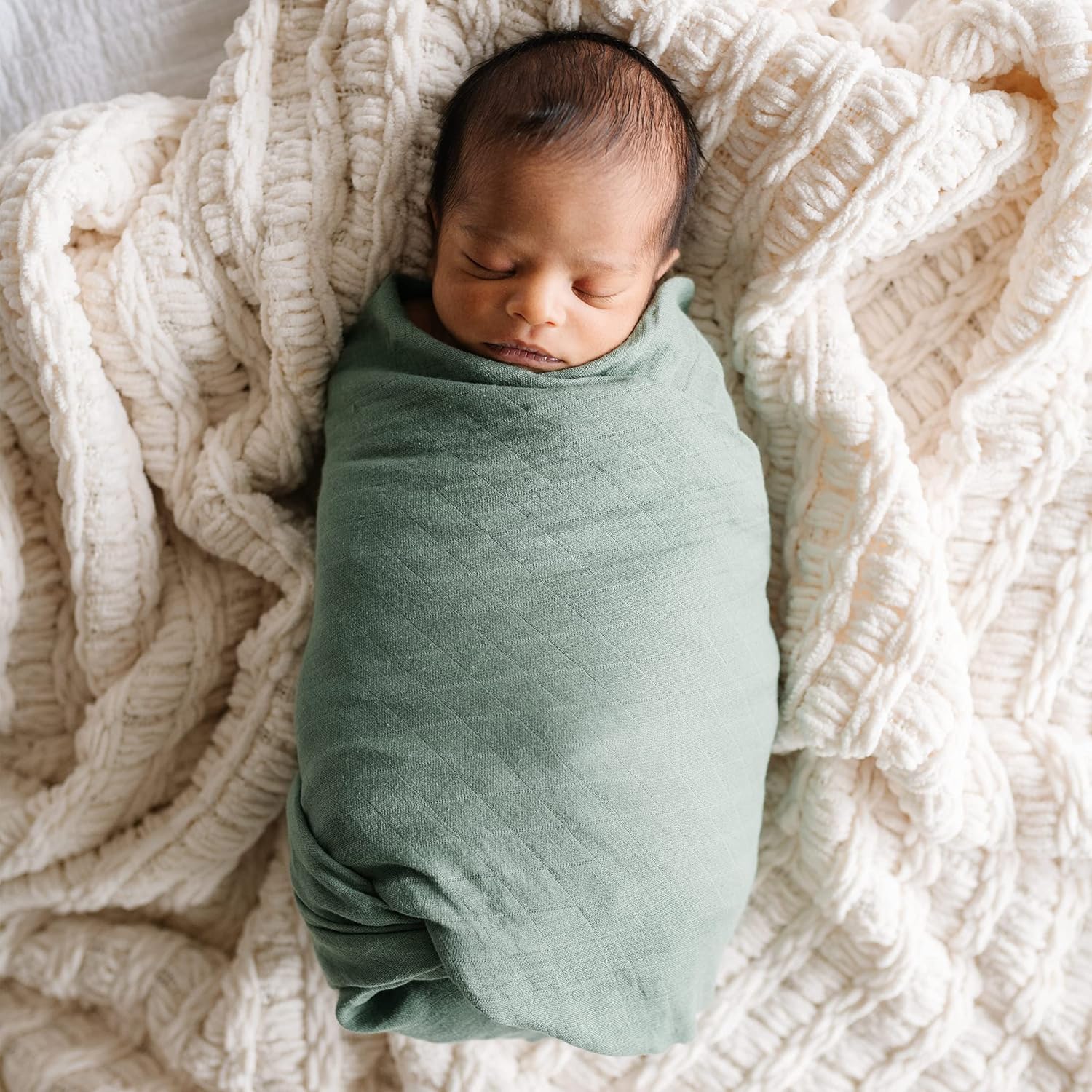 Muslin Swaddle Blanket - Misty Rose - Natemia