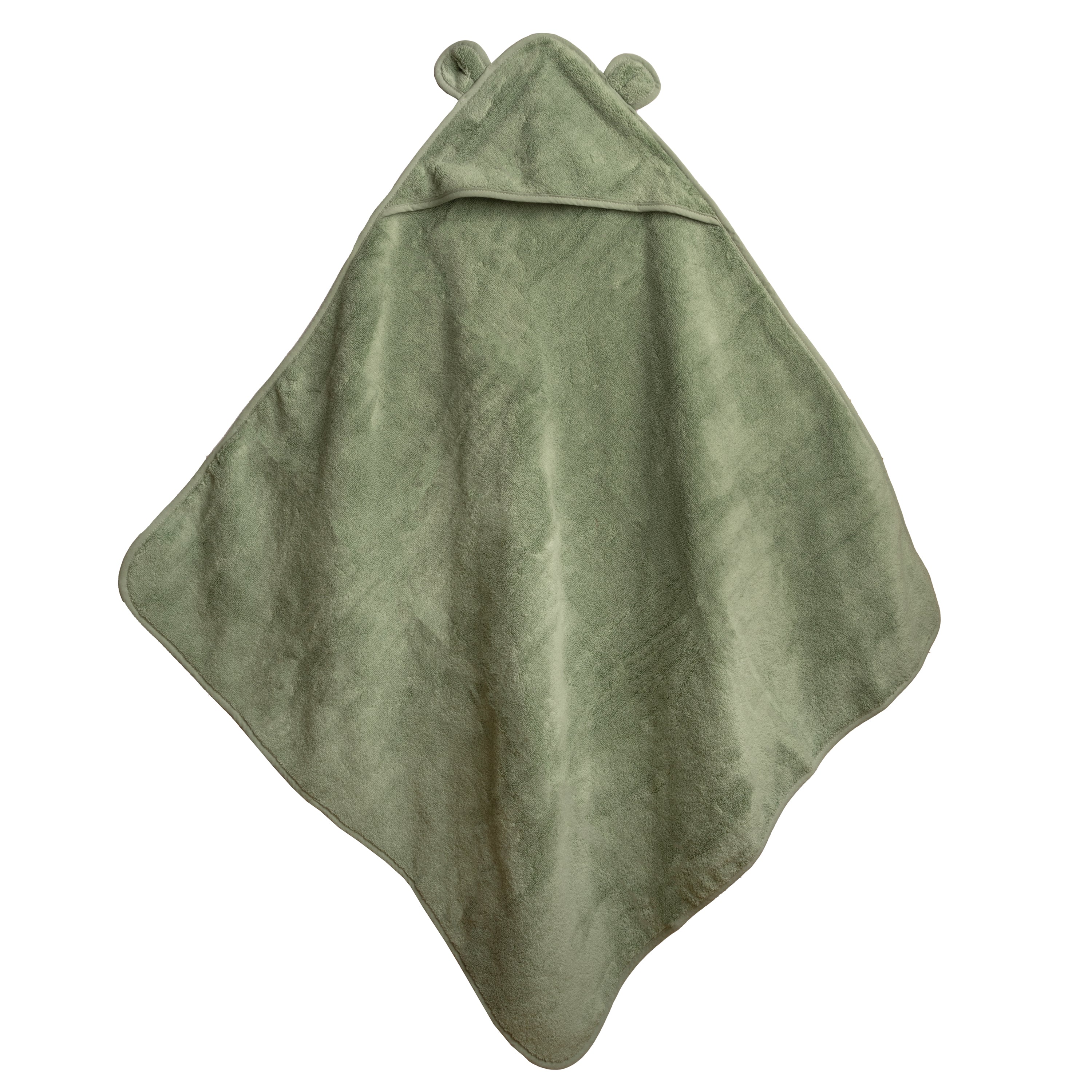 Organic Cotton Hooded Towel - Sage - Natemia