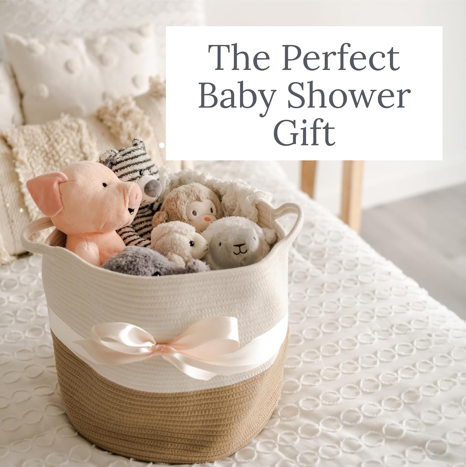 Rope Storage Basket in Misty Rose - Natemia