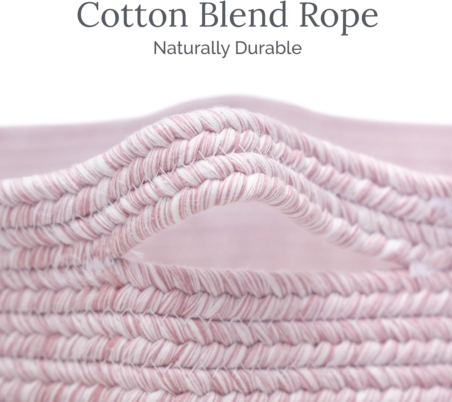 Rope Storage Basket in Misty Rose - Natemia