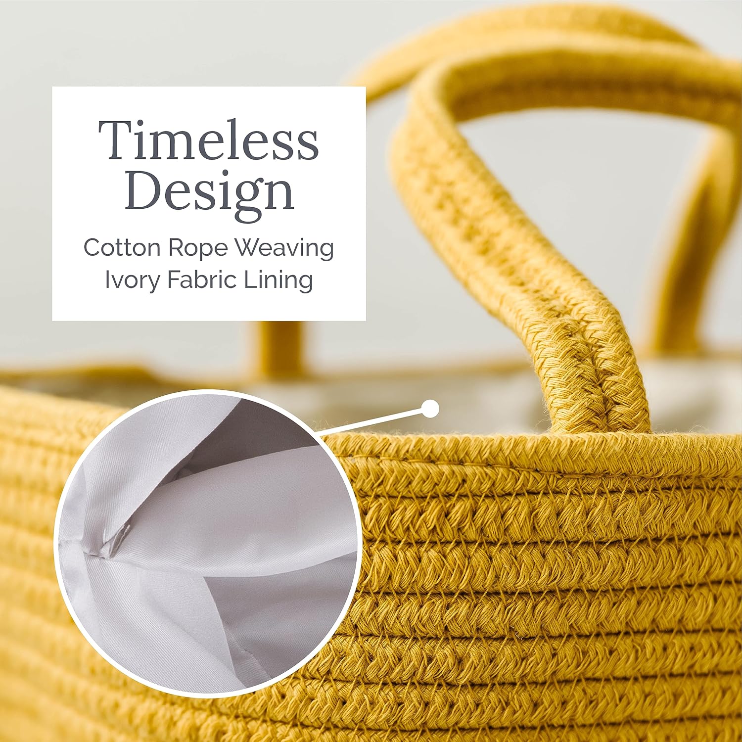 Rope Diaper Caddy Organizer in Lily Pad - Natemia