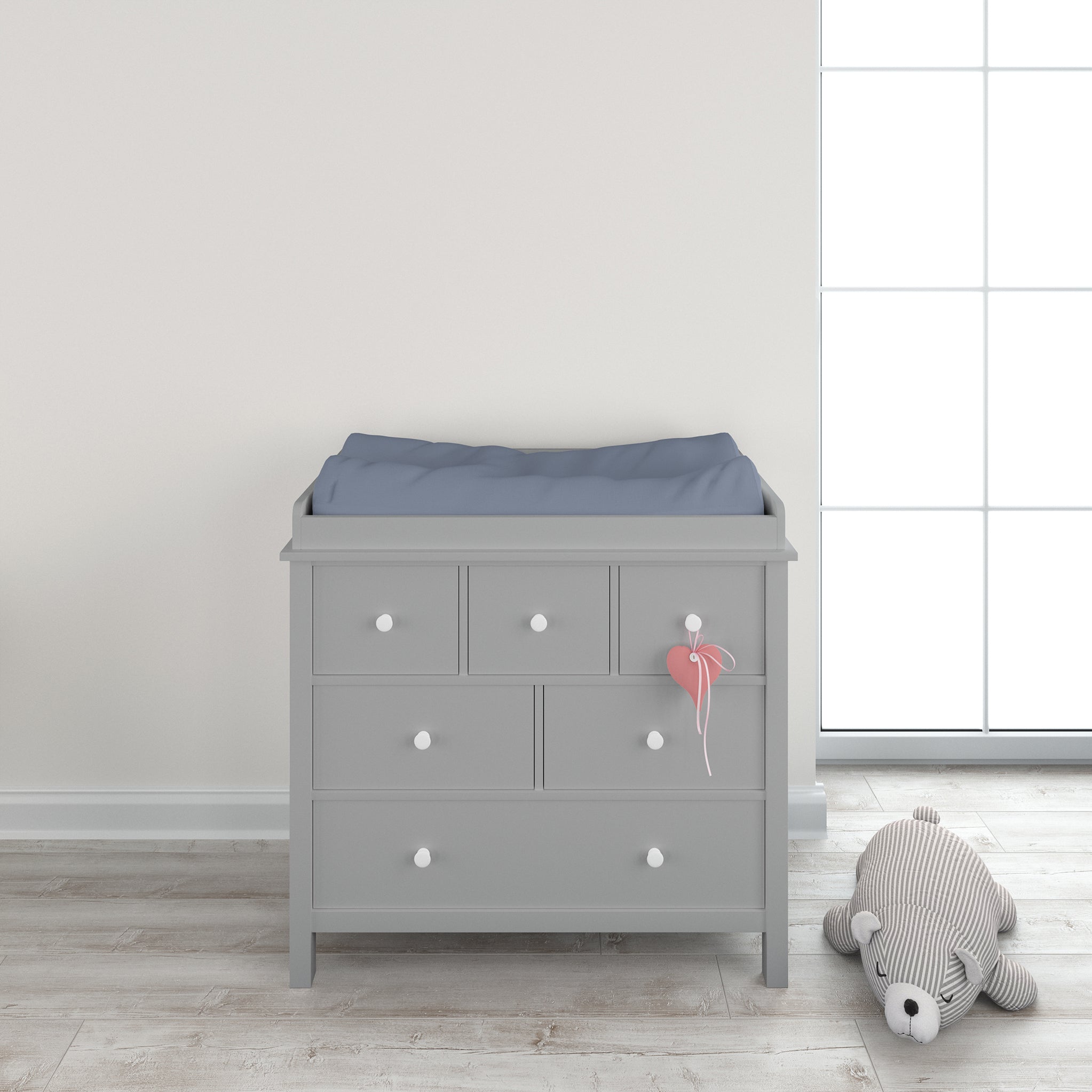 Organic Changing Pad Covers- Folkstone Gray - Natemia