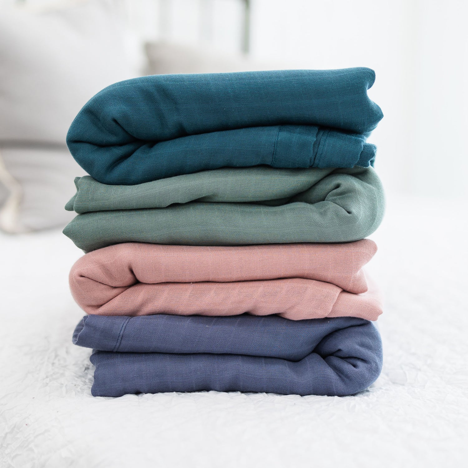 6-Layer Muslin Bamboo XL Blanket in Folkstone Gray - Natemia