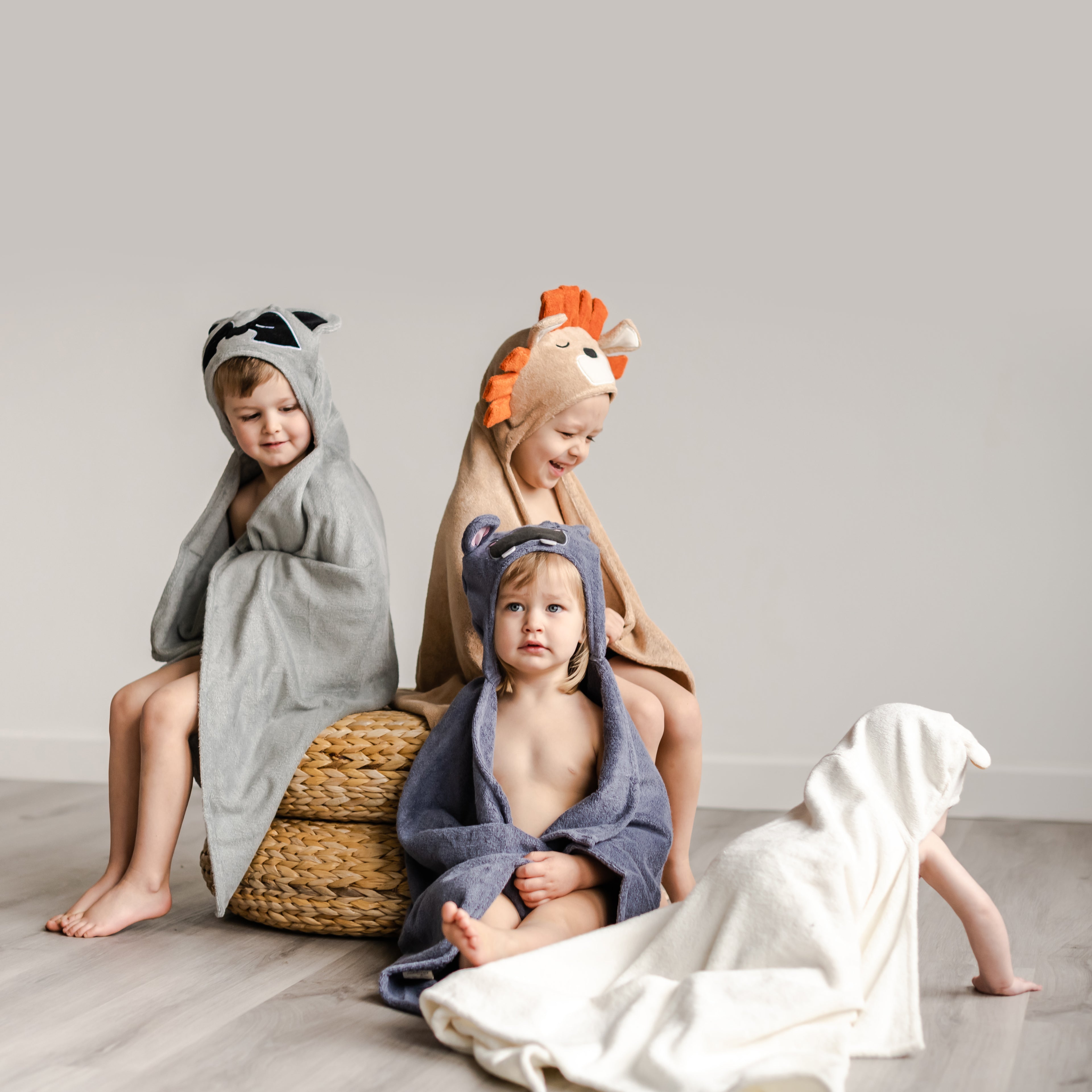 Bamboo Hippo Hooded Towel for Kids - Natemia