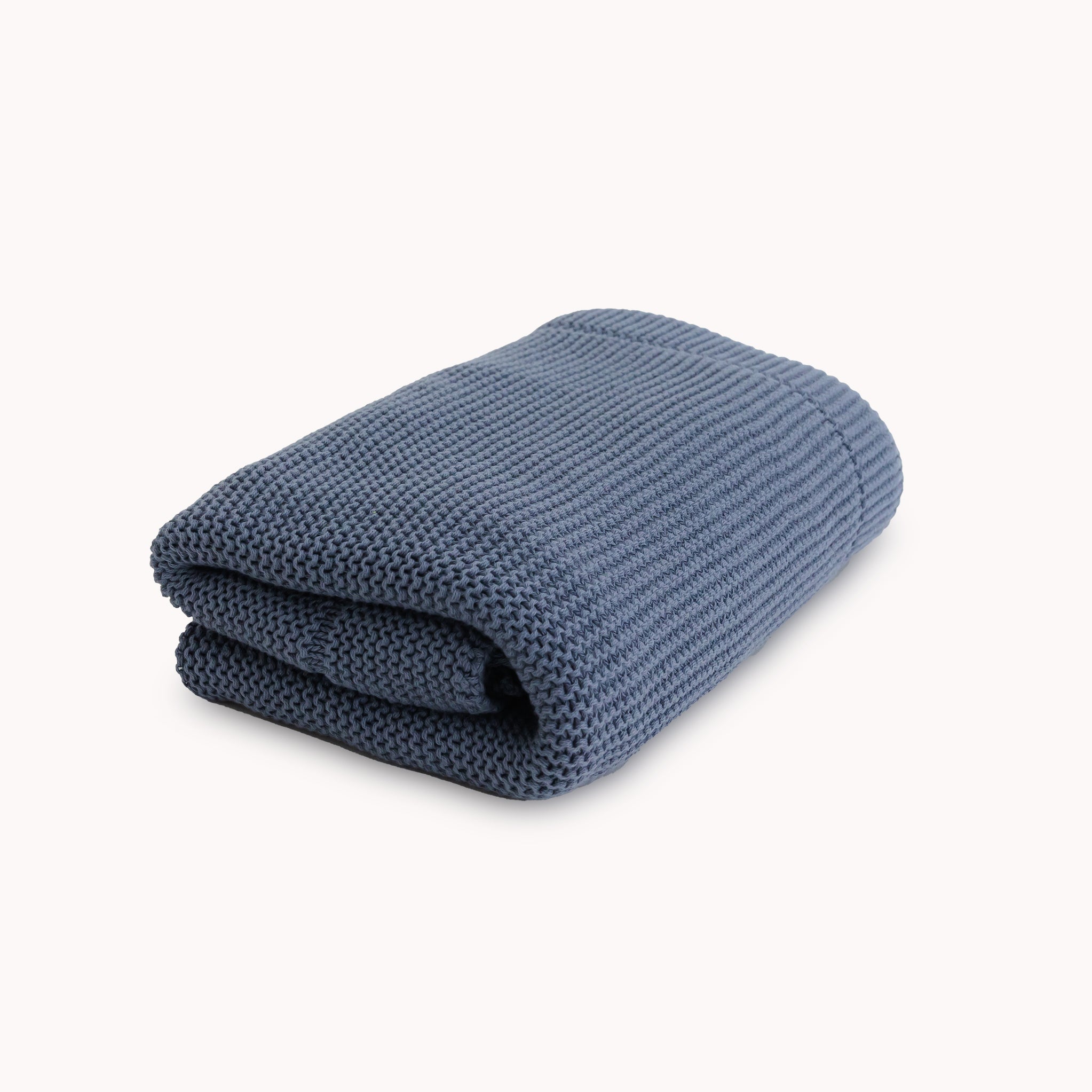Knitted Baby Blanket in Folkstone Gray - Natemia