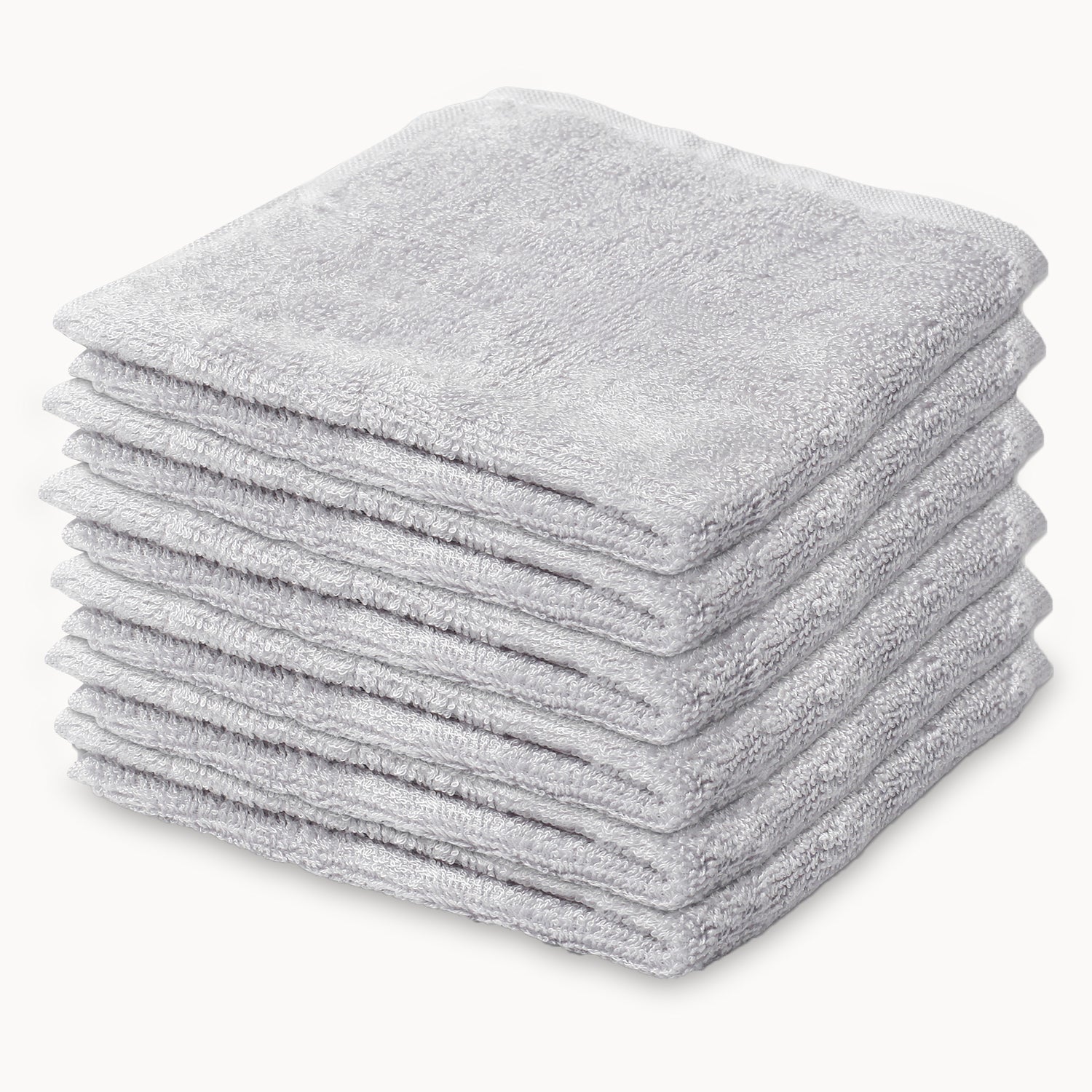 Ultra Soft Bamboo Washcloths in Grey - 6 Pack - Natemia