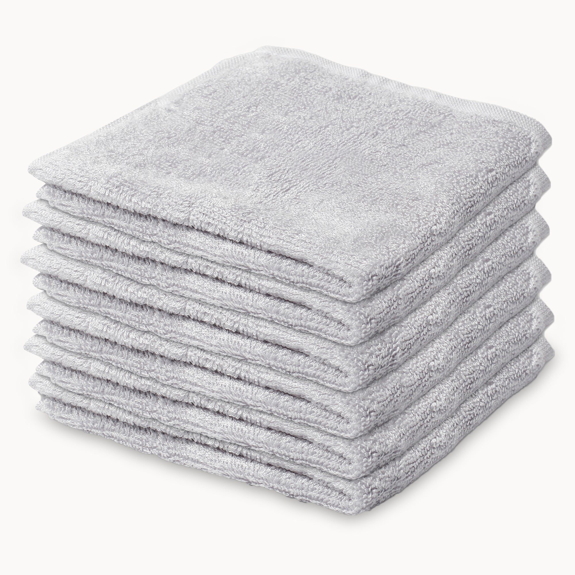 Ultra Soft Bamboo Washcloths in Grey - 6 Pack - Natemia