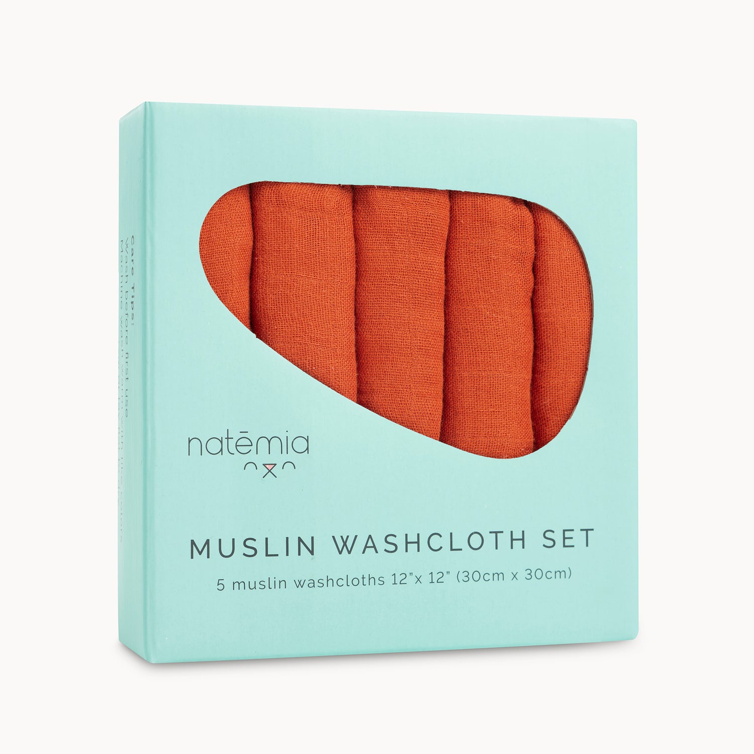 Ultra Soft Muslin Bamboo Washcloths- 5 Pack - Natemia