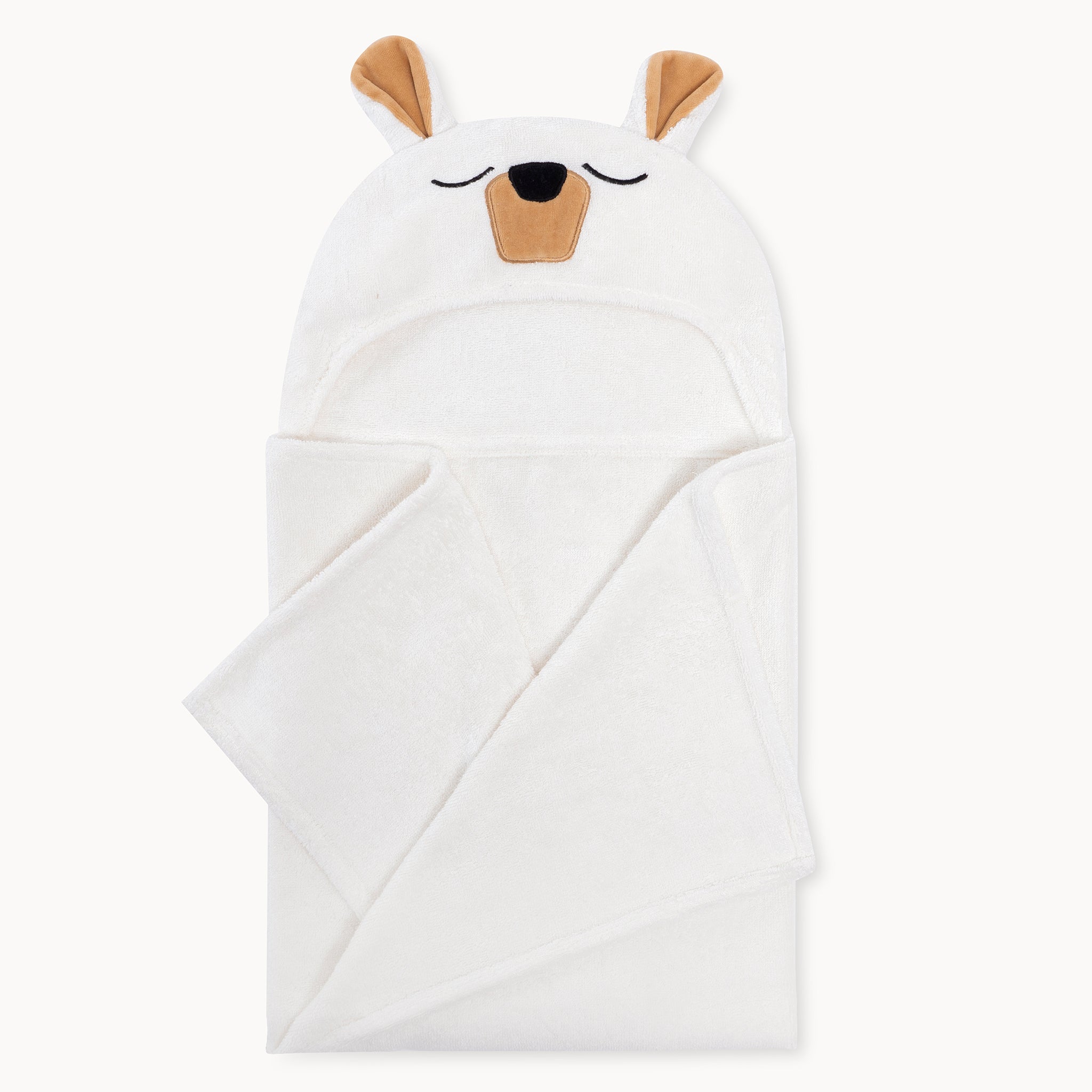 Polar Bear Bamboo Hooded Towel for Kids - Natemia