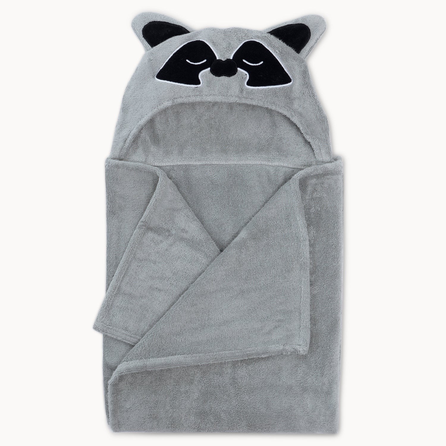 Raccoon Bamboo Hooded Towel for Kids - Natemia
