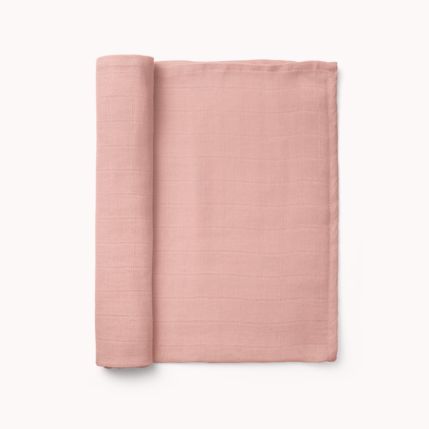 Muslin Bamboo Swaddle Blanket - Misty Rose - Natemia