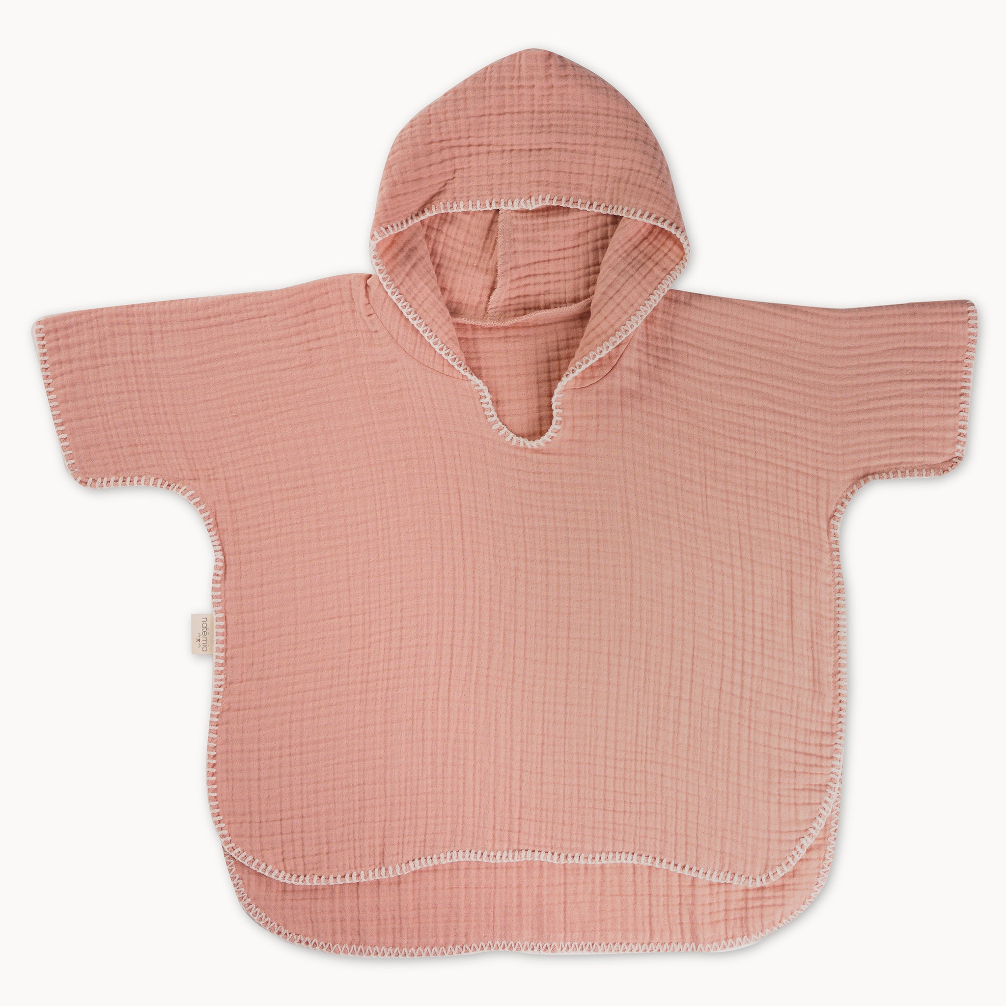 Organic Cotton Muslin Poncho Cover-up For Kids - Natemia
