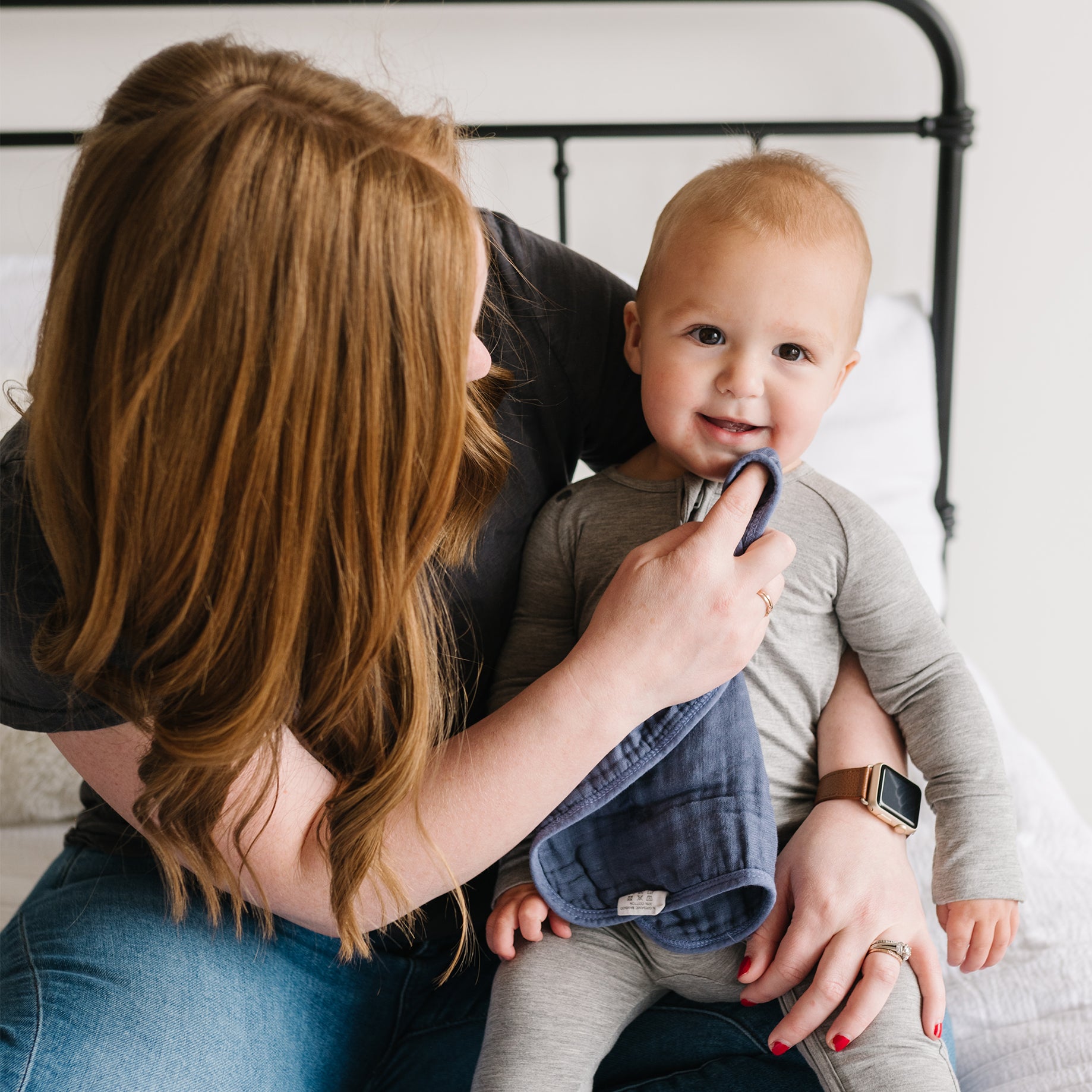 Ultra Soft Muslin Bamboo Washcloths- 5 Pack - Natemia