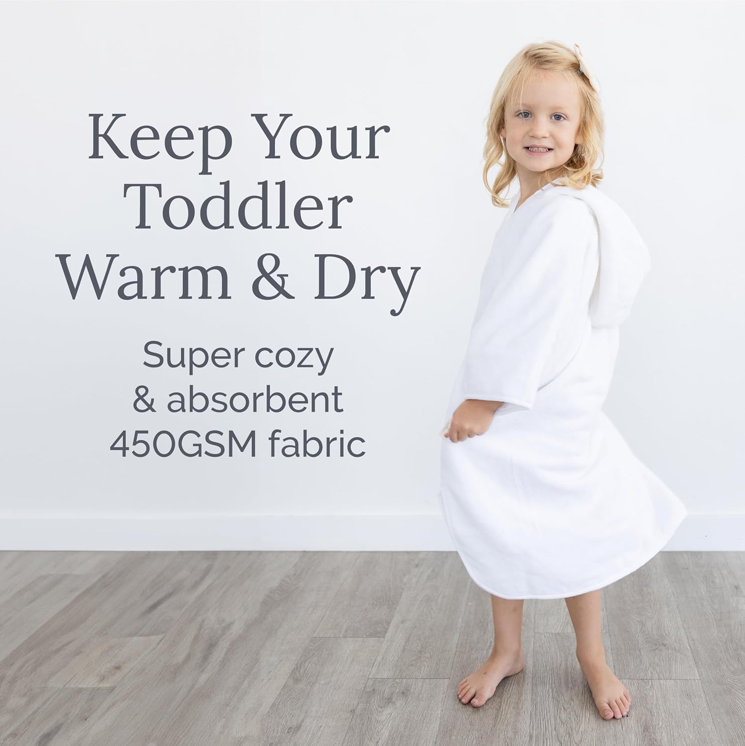 Organic Cotton Hooded Poncho Cover-Up - Natemia