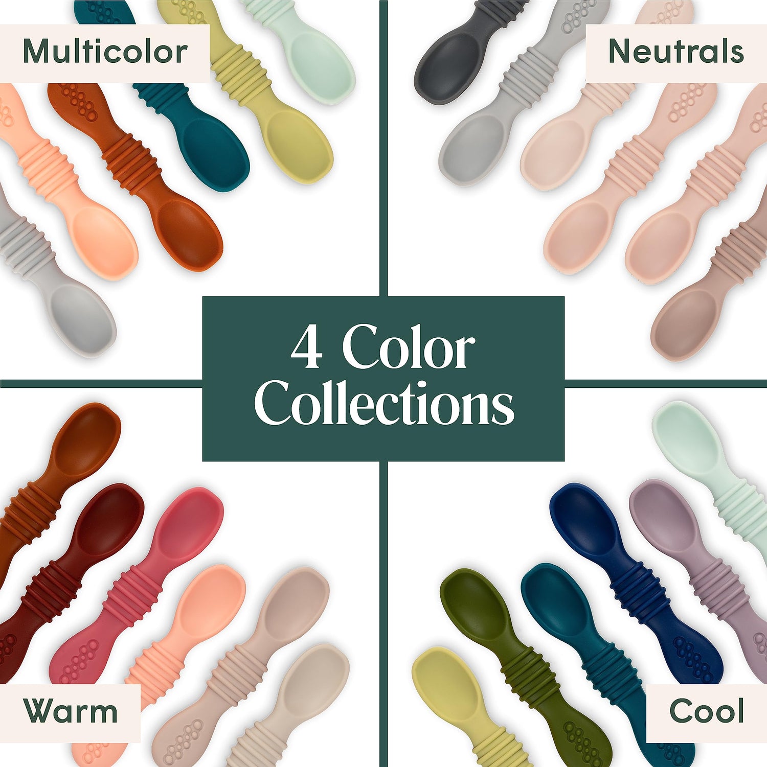 Silicone Baby Spoons - Set of 6 - Natemia
