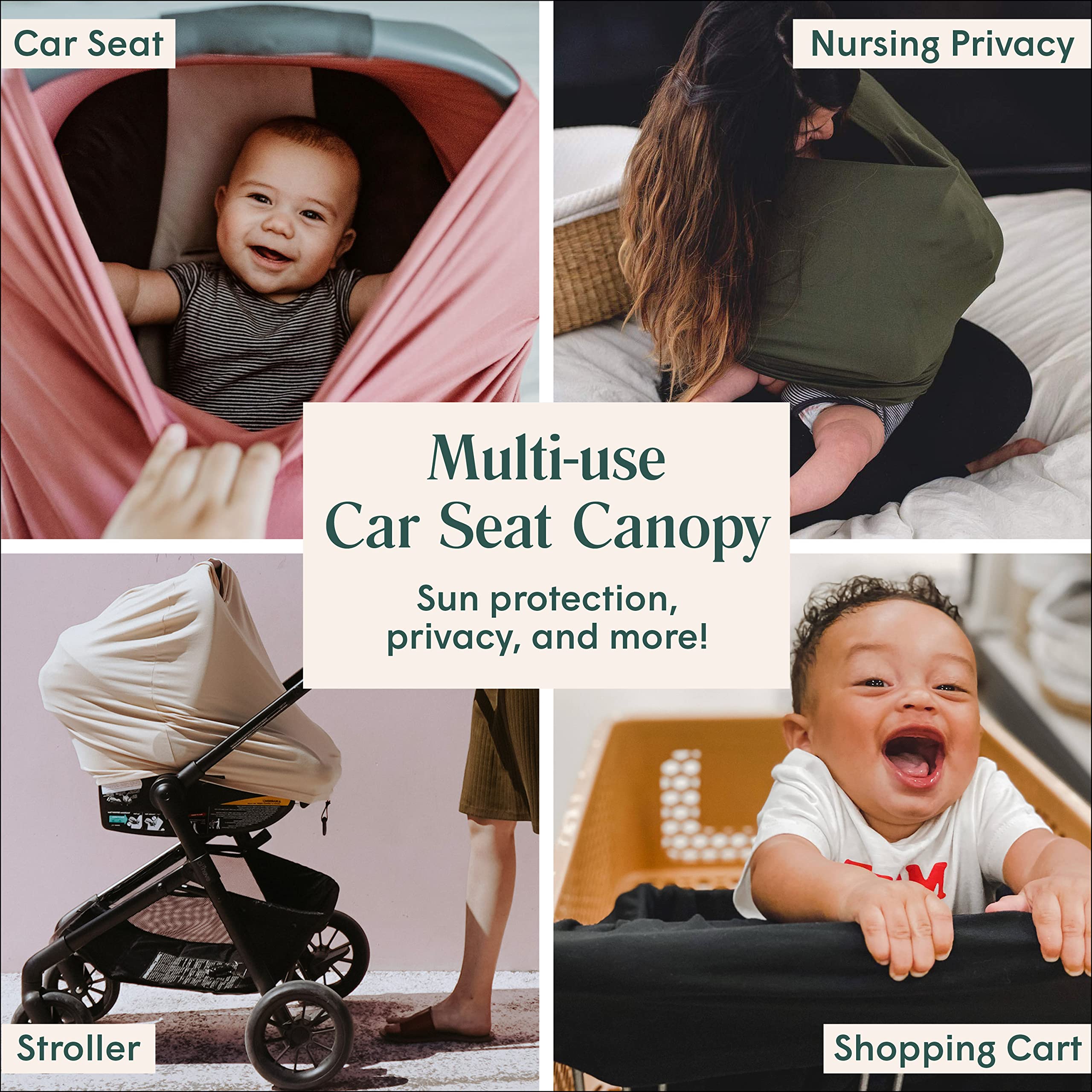 Multiuse Nursing Cover Up and Car Seat Cover for Babies - Natemia
