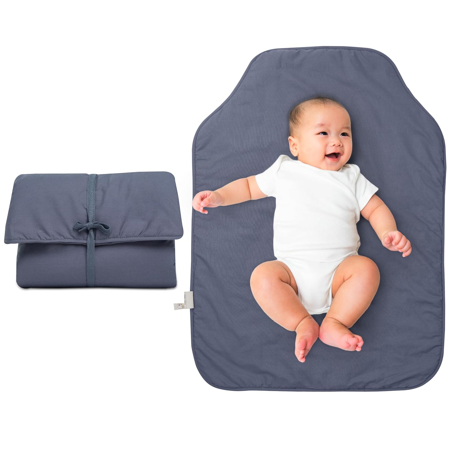 On The Go Portable Changing Pad - Folkstone Gray - Natemia