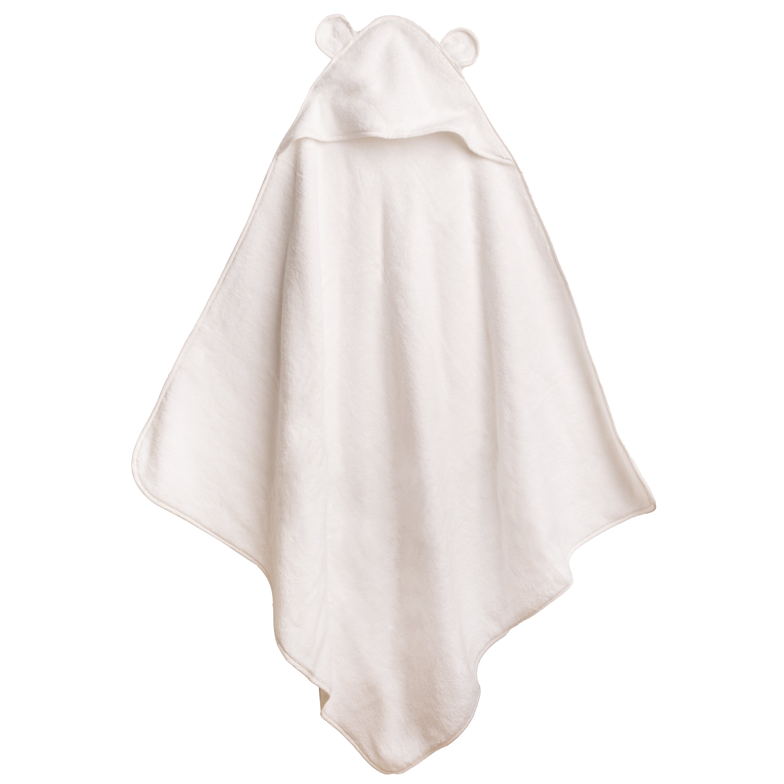 Organic Cotton Hooded Towel - White - Natemia