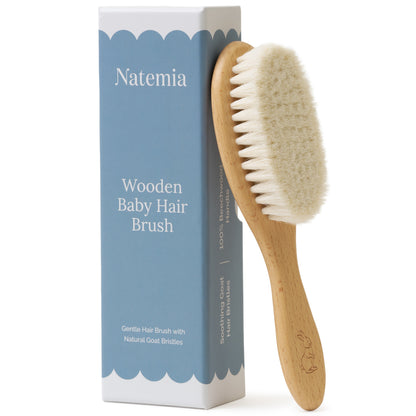 Natural Goat Hair Baby Brush - Natemia