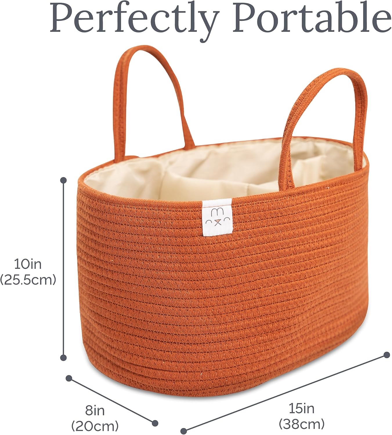 Rope Diaper Caddy Organizer in Lily Pad - Natemia