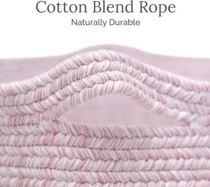 Rope Storage Basket in Misty Rose - Natemia