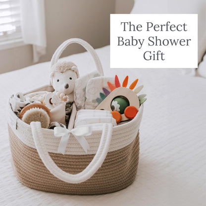 Rope Diaper Caddy Organizer in Lily Pad - Natemia