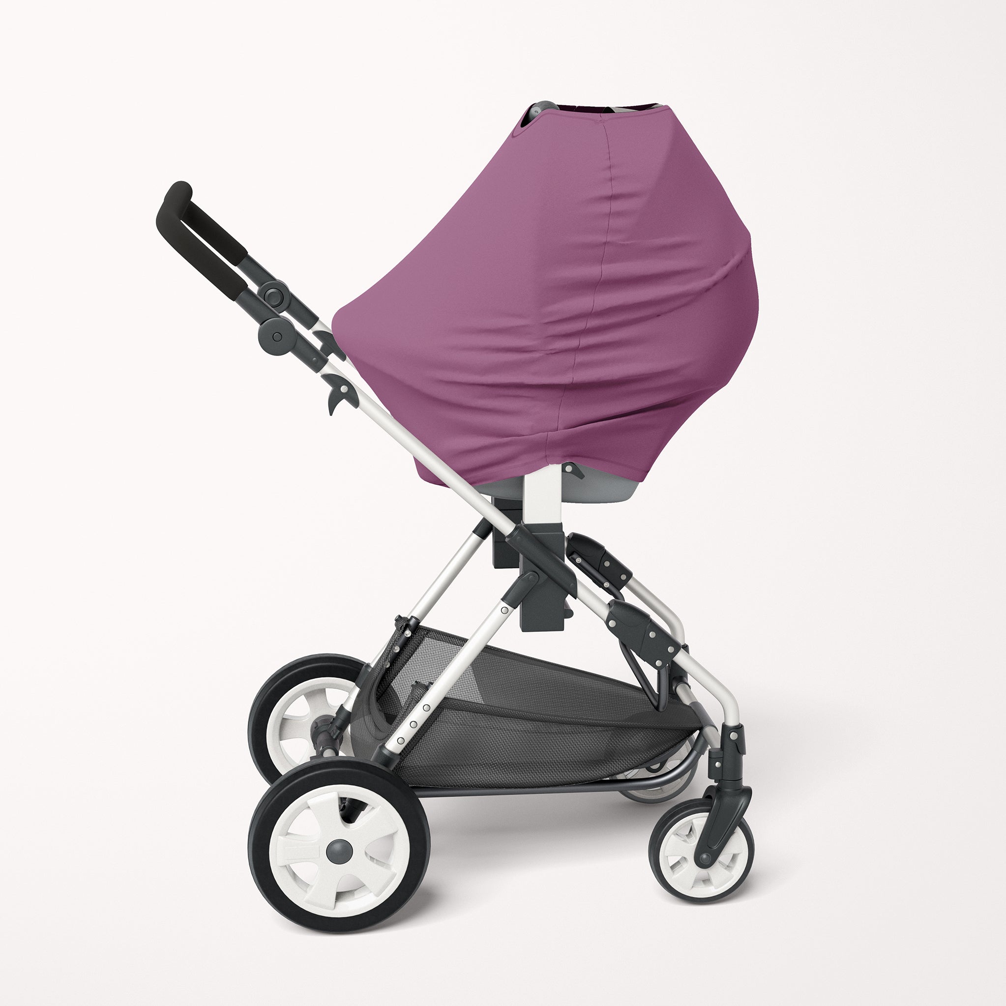 4-in-1 Canopy Car Seat Cover in Fig - Natemia