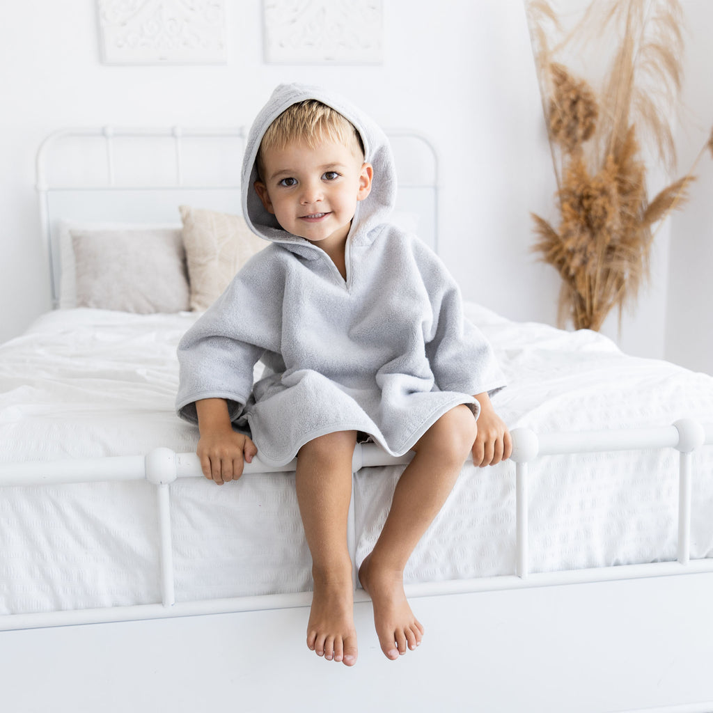 Organic Cotton Hooded Poncho Cover-Up - Natemia