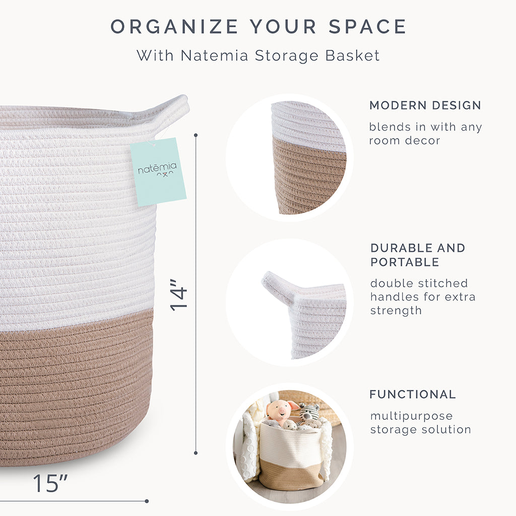 Cotton Rope Storage Basket - Natemia