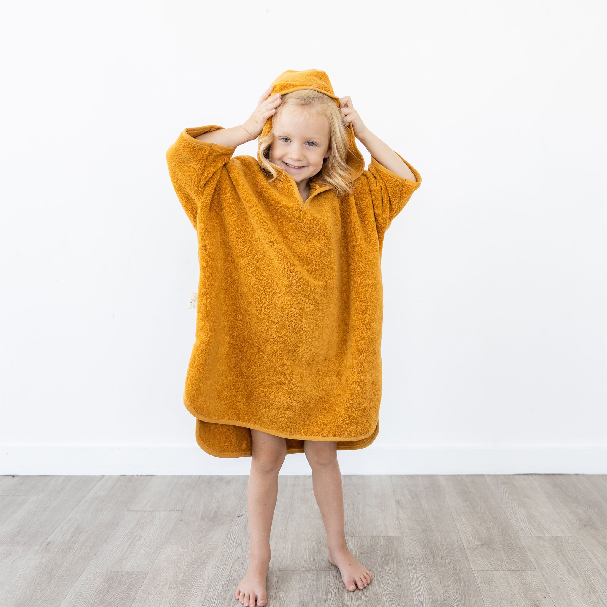 Organic Cotton Hooded Poncho Cover-Up - Natemia