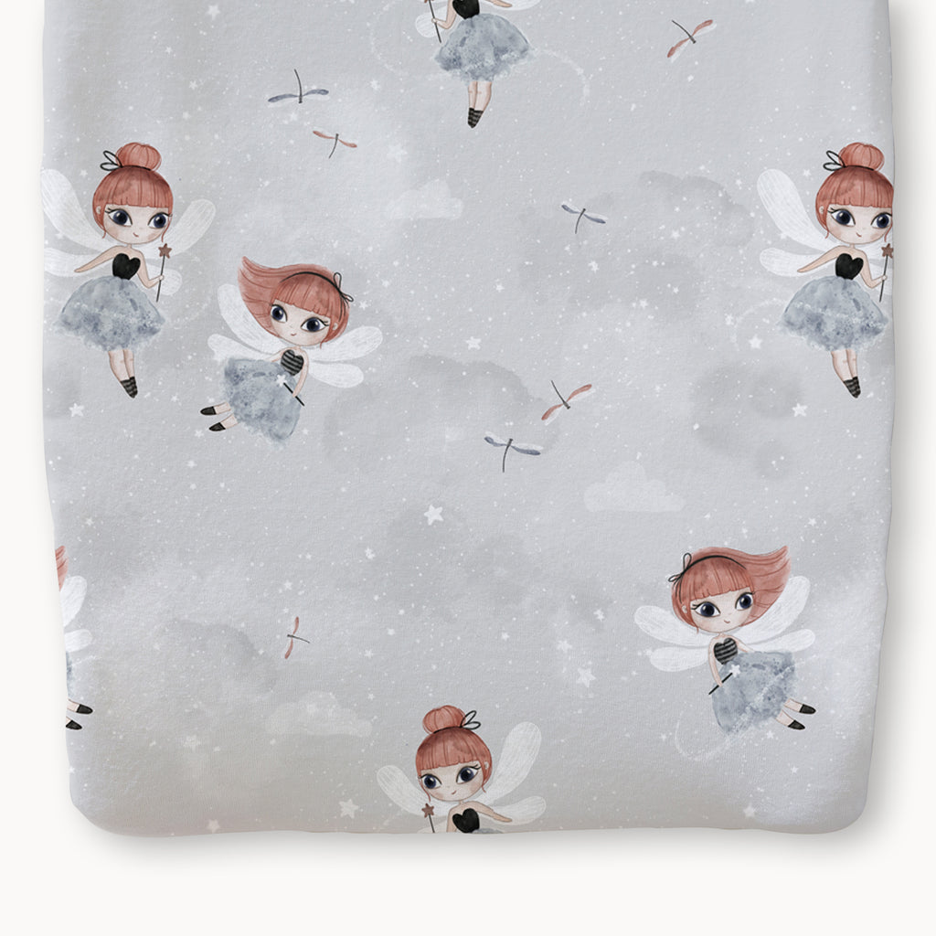 100% Organic Cotton Percale Changing Pad Cover - Dance with Fairies - Natemia