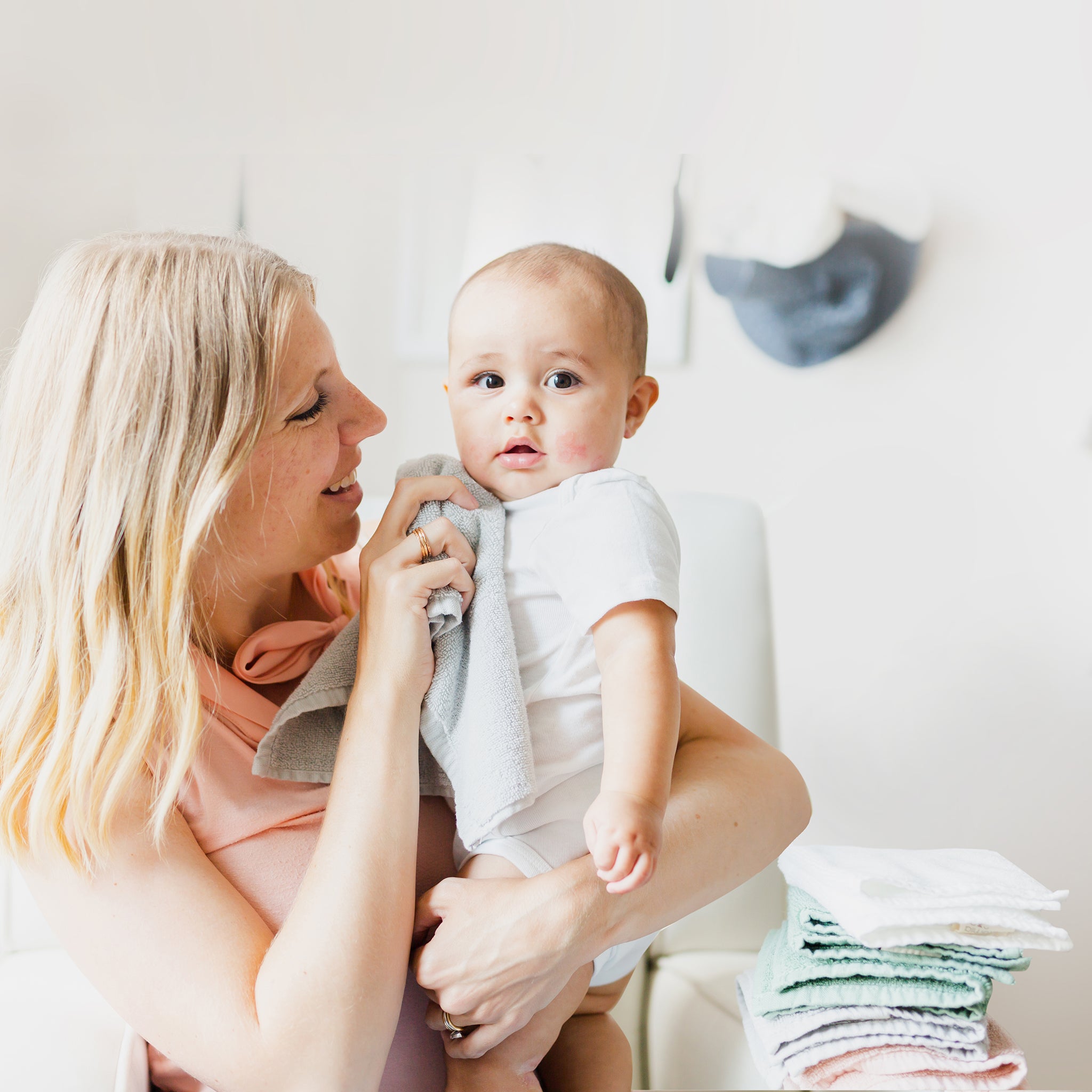 T-TOMI BIO Bamboo baby washcloths Grey