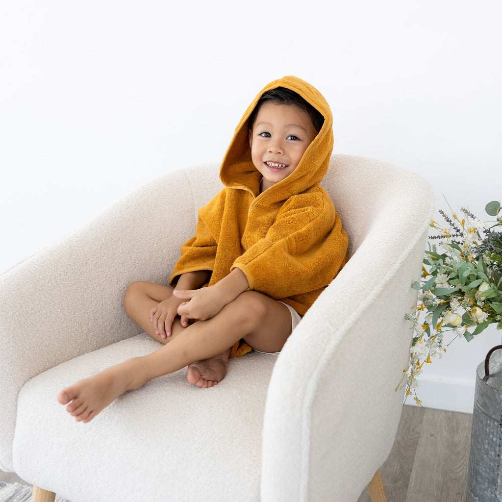 Organic Cotton Hooded Poncho Cover-Up - Natemia