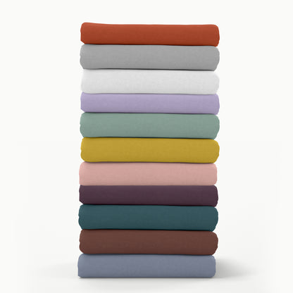 Organic Cotton Fitted Twin Sheet - White - Natemia