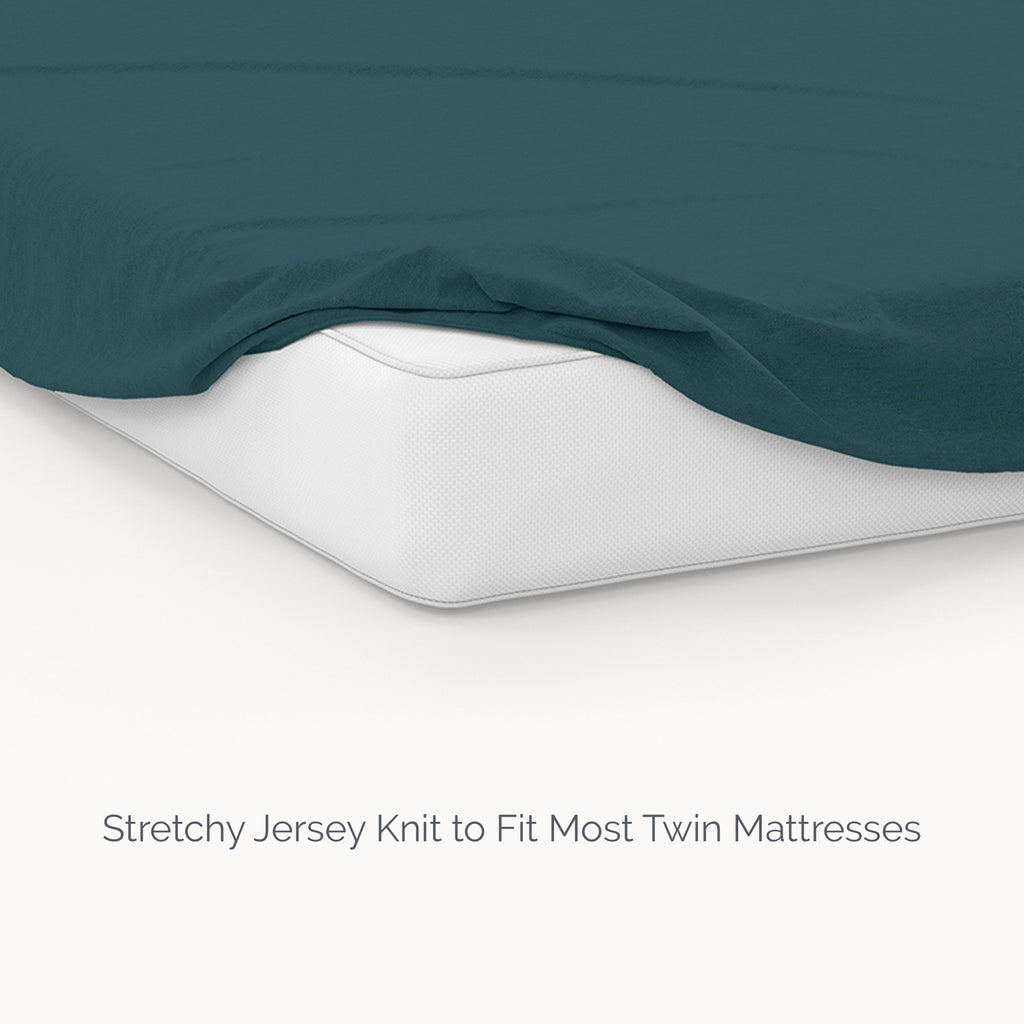 Organic Cotton Fitted Twin Sheet - Balsam - Natemia