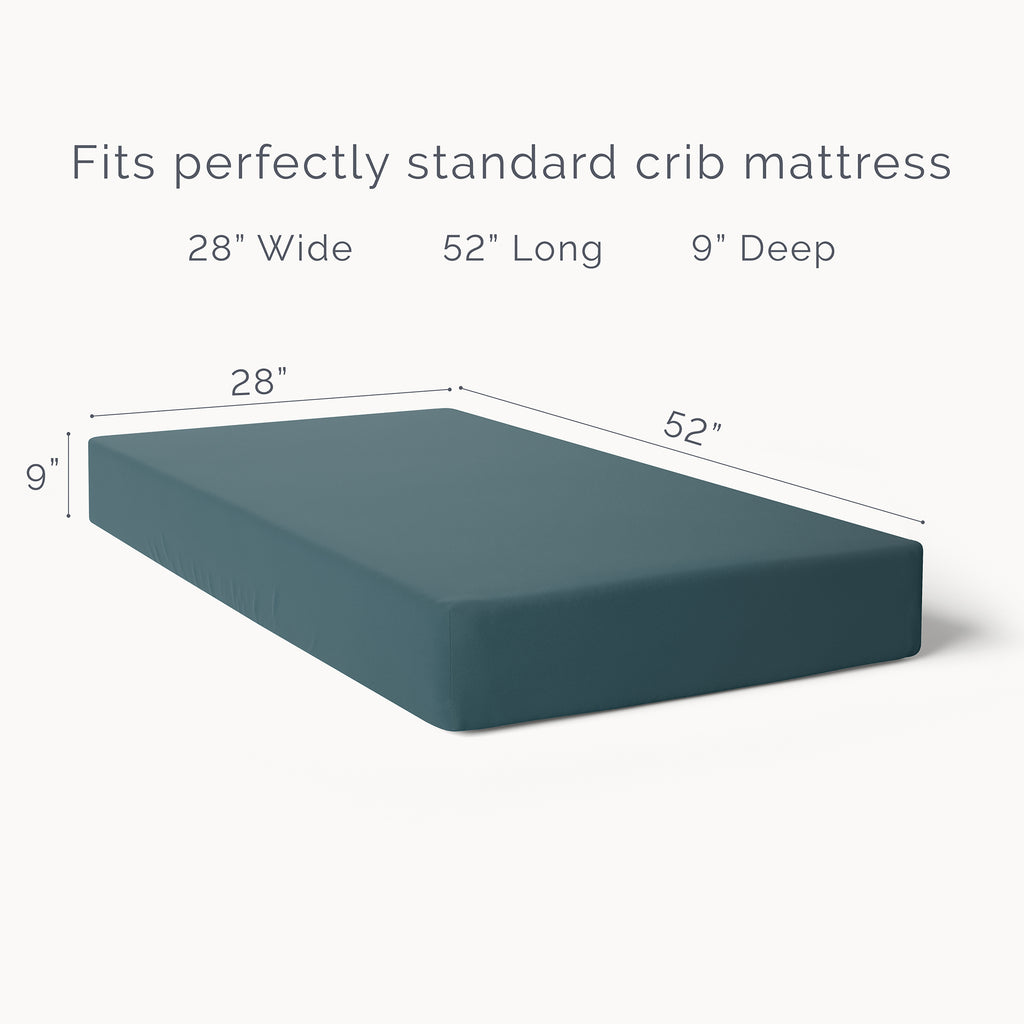 Organic Cotton Fitted Crib Sheet- Balsam - Natemia