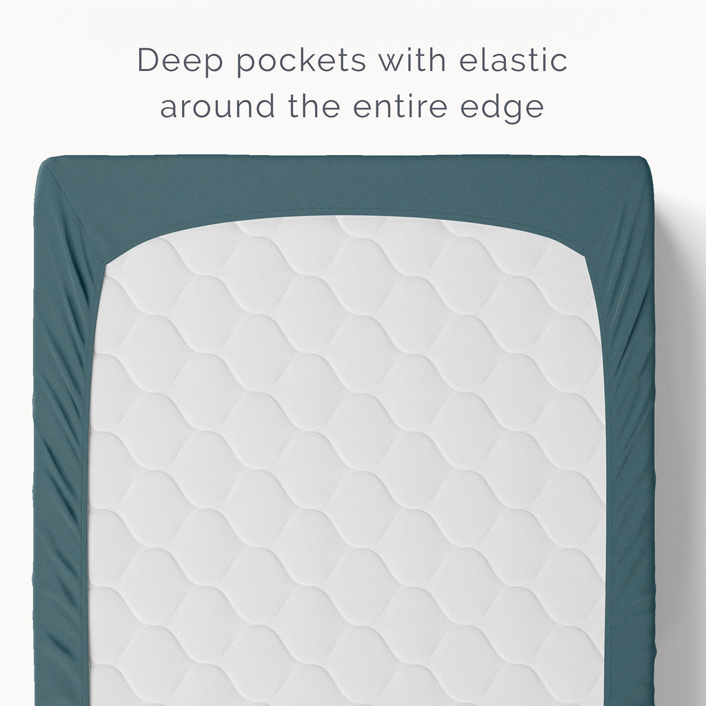 Organic Cotton Fitted Crib Sheet- Balsam - Natemia