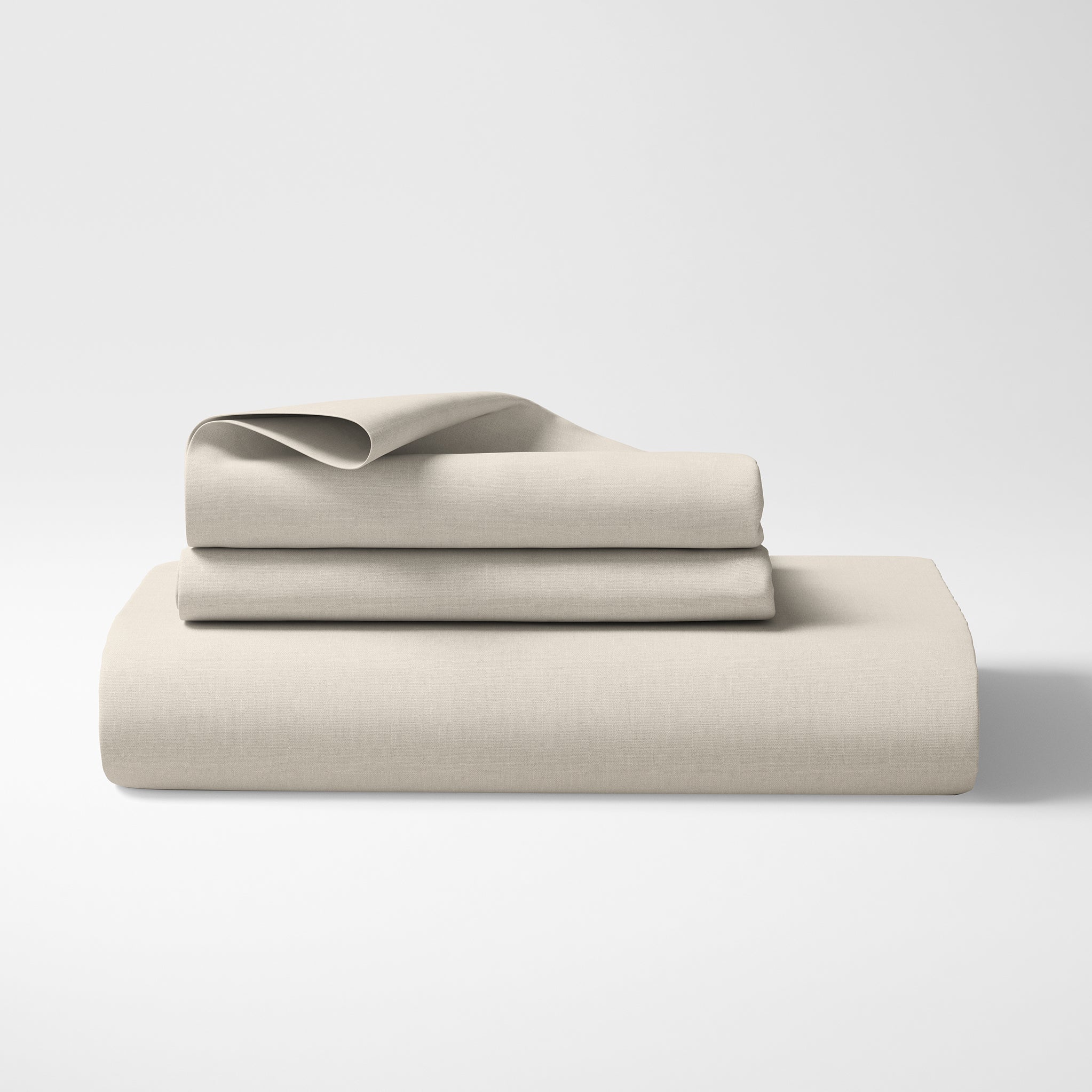 Organic Cotton Queen Fitted Sheet Set - Beige - Natemia